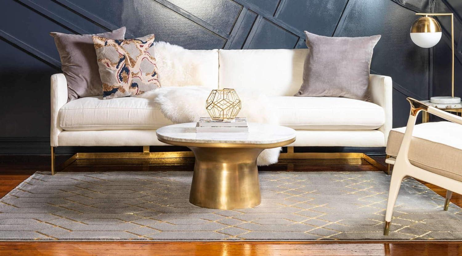 Glam Gray/Gold Area Rug