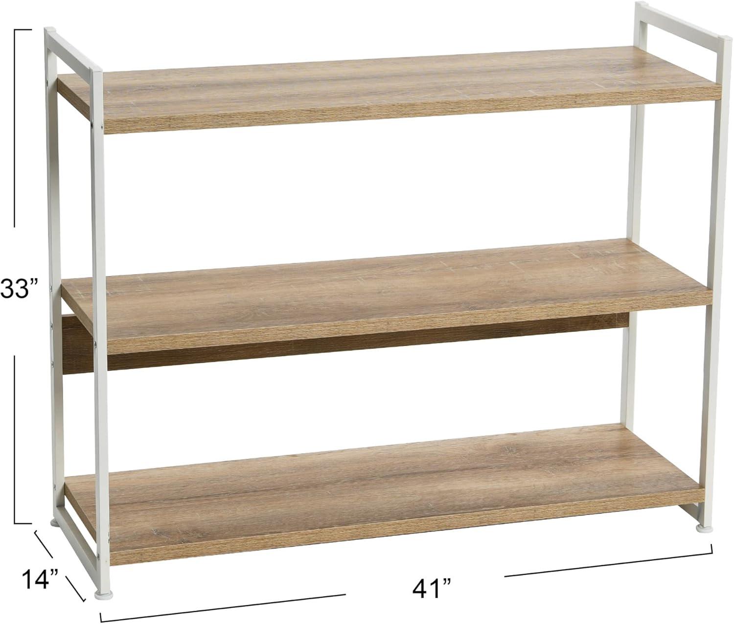 Household Essentials 32.5" Jamestown Wide 3 Shelf Bookshelf