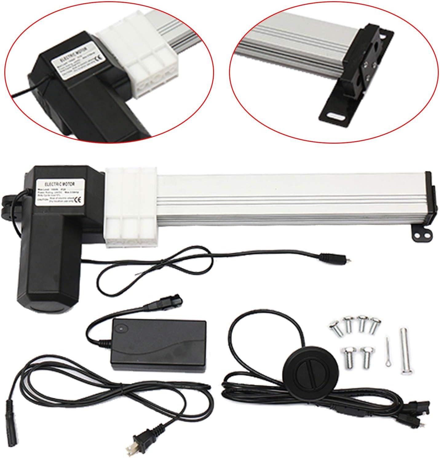 FETCOI Power Recliner Motor Linear Actuator, 330mm 6000N Electric Recliner Motor Replacement Kit for Lift Massage Chair Furniture