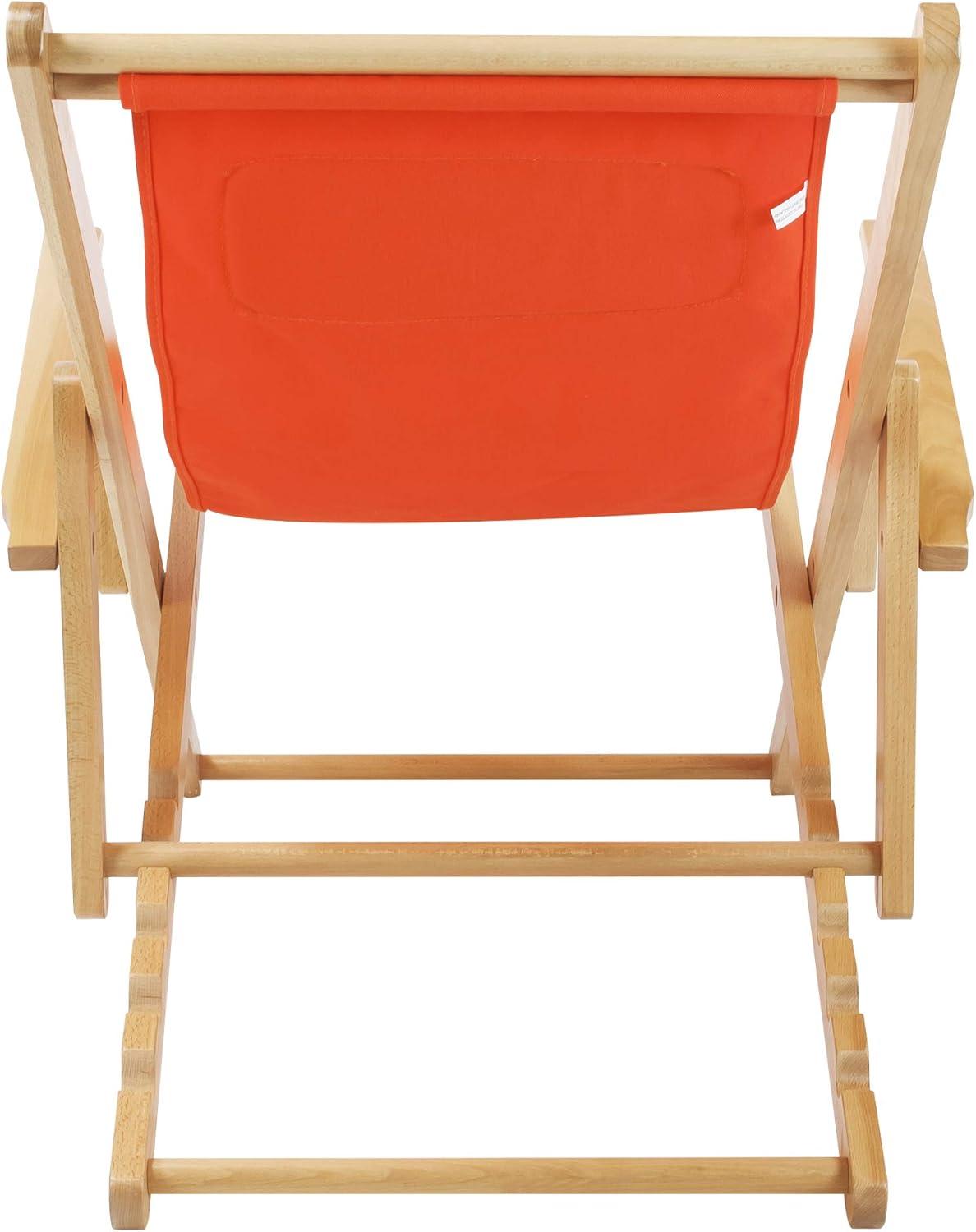 Sling Chair Natural Frame-Orange Canvas