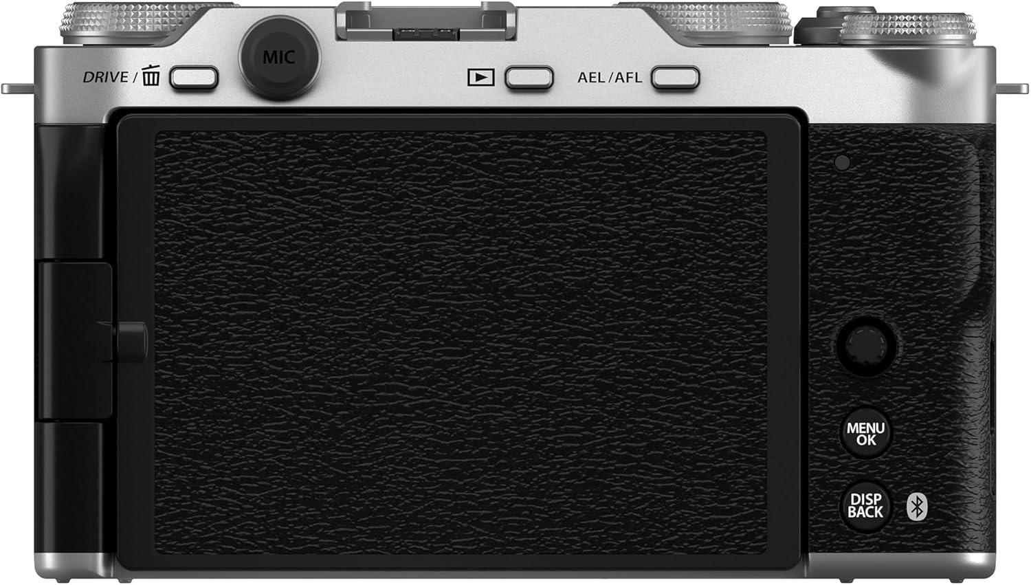 Fujifilm X-M5 Mirrorless Camera Body with XC 15-45mm F3.5-5.6 OIS PZ Lens (Silver)