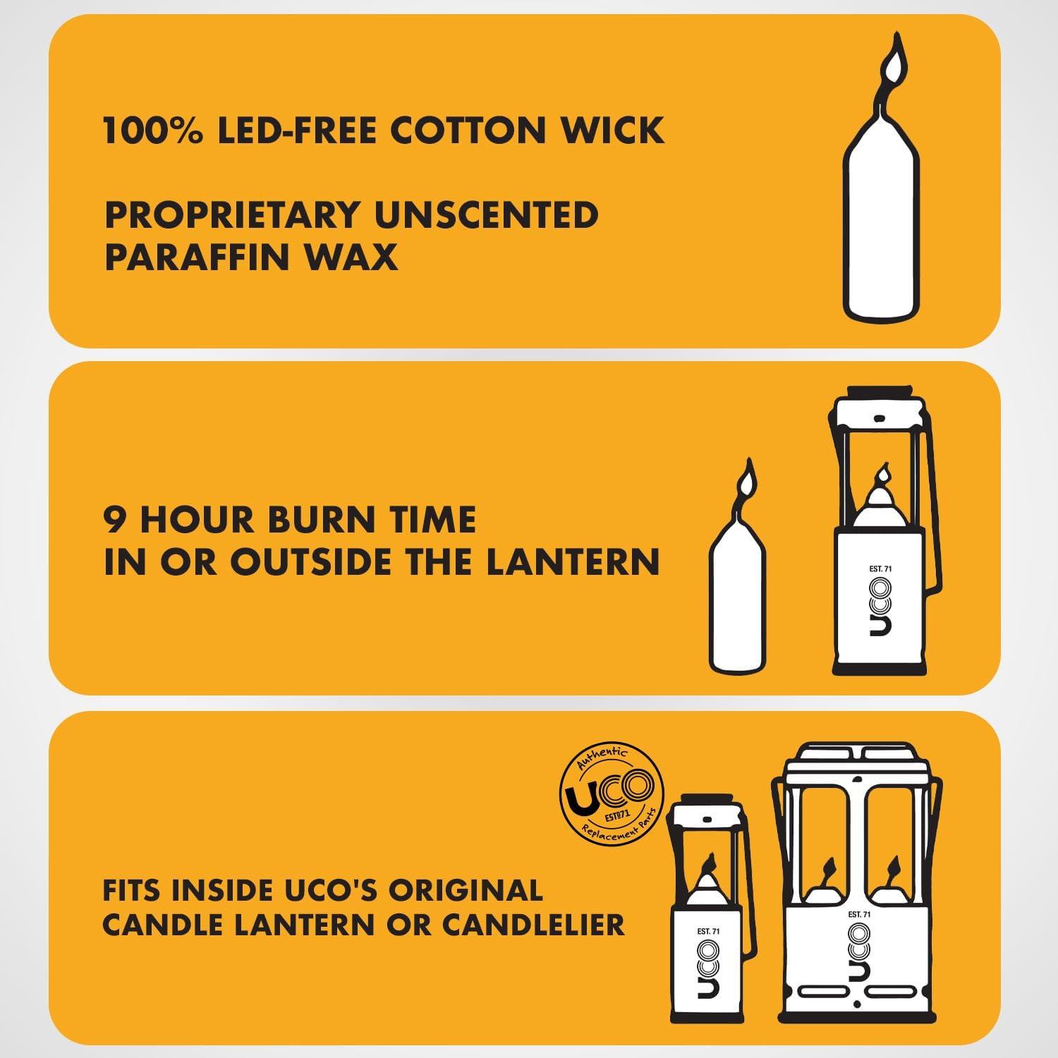 UCO Hour Beeswax Candles for Candle Lanterns
