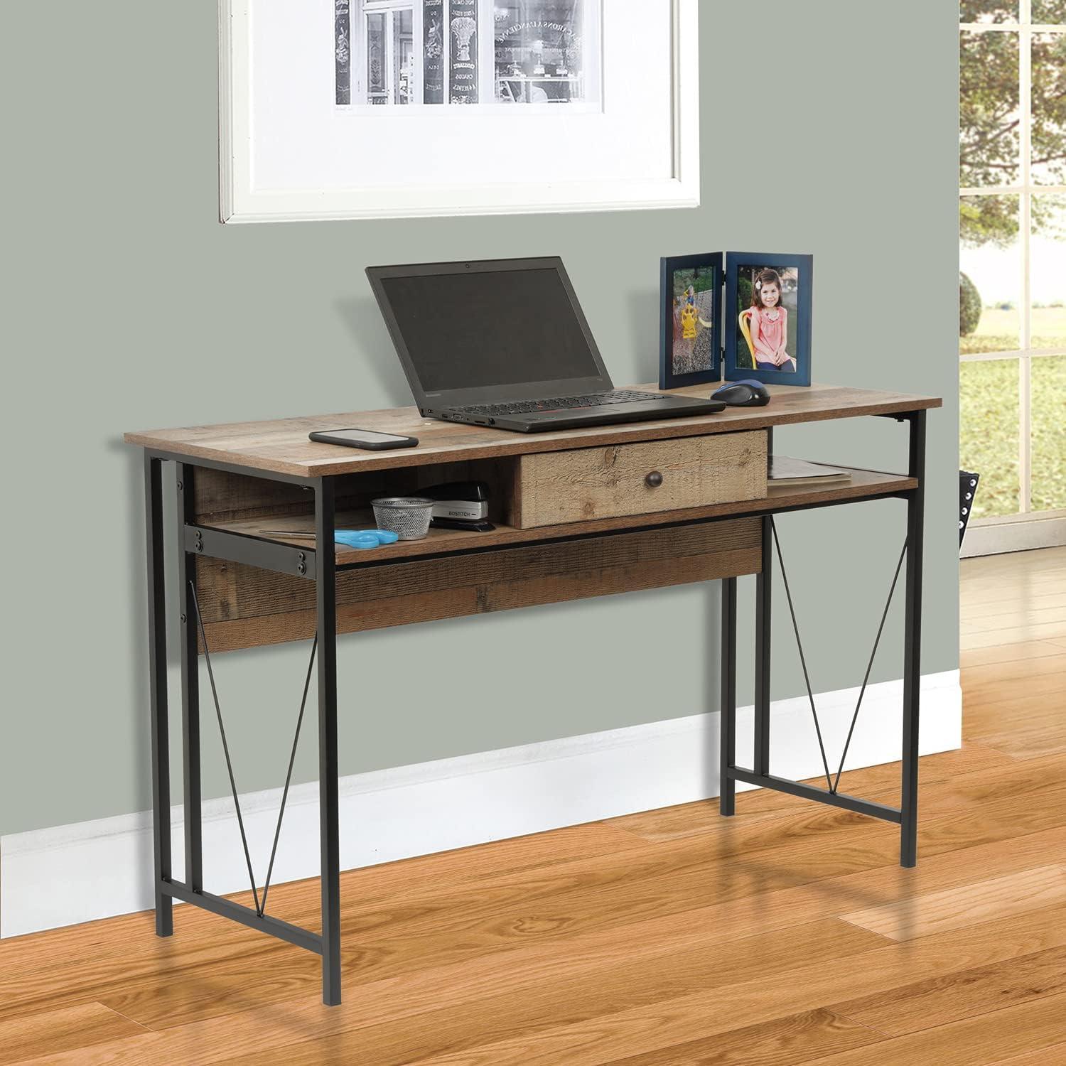 Mountain Ridge Metal Base Writing Desk