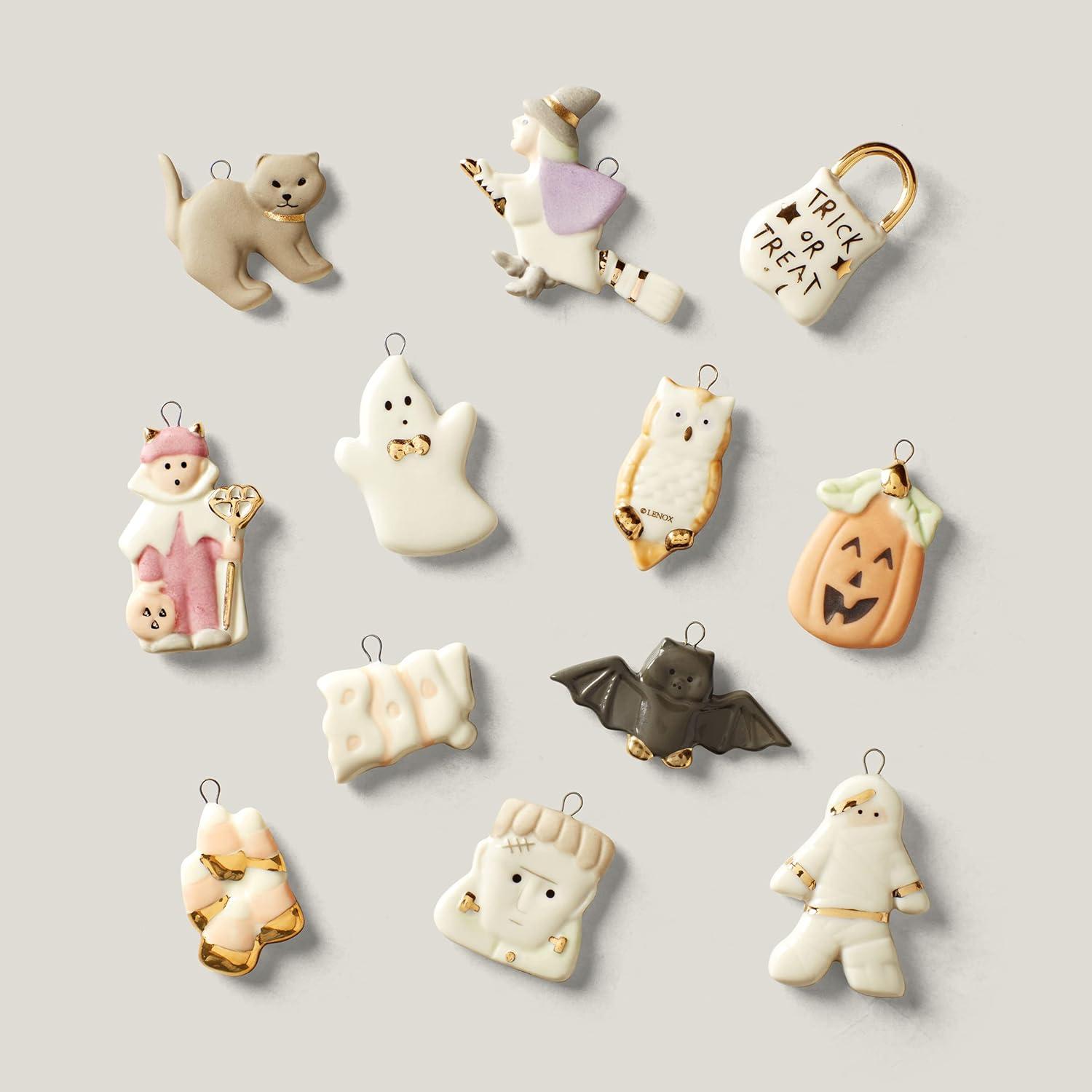 Lenox ORNAMENT TREES 13 Piece Trick or Treat Ornament and Tree Set