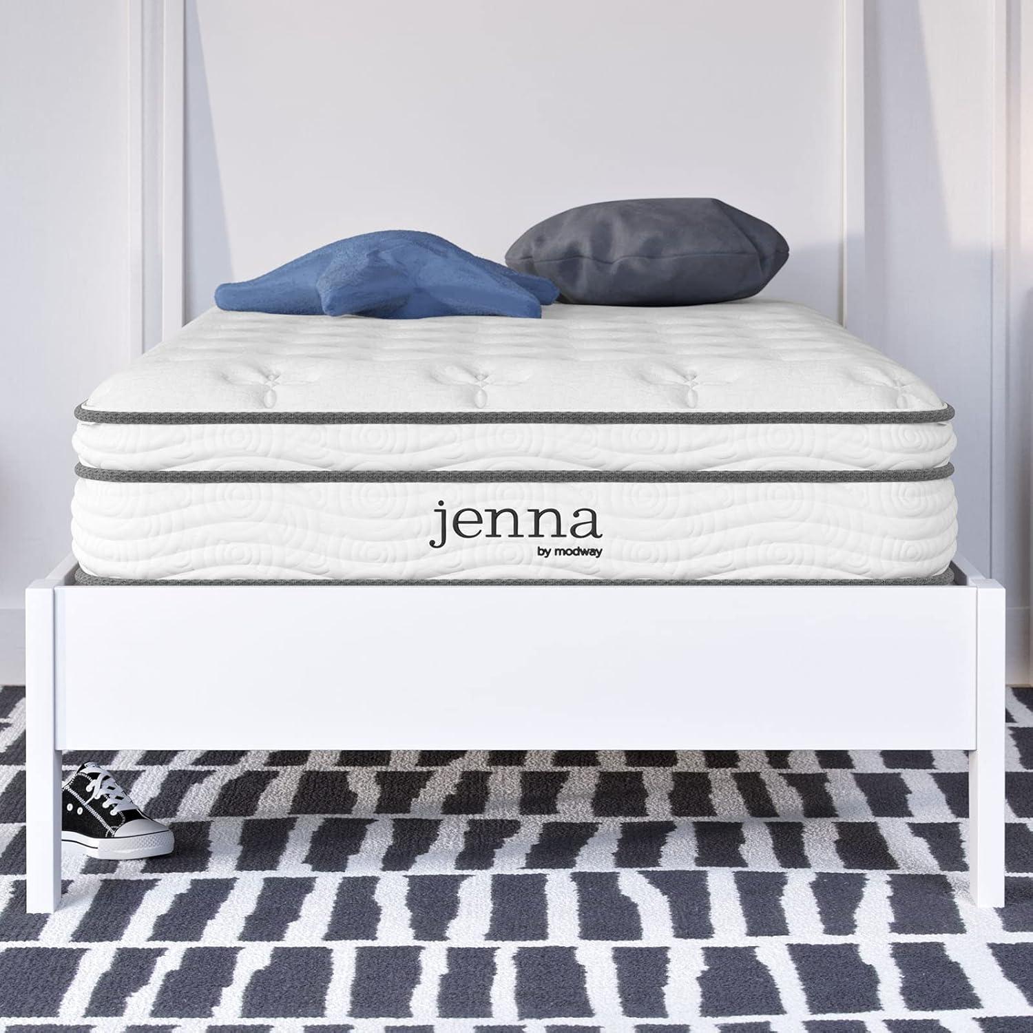 Jenna 8" White Pillowtop Innerspring Twin Mattress