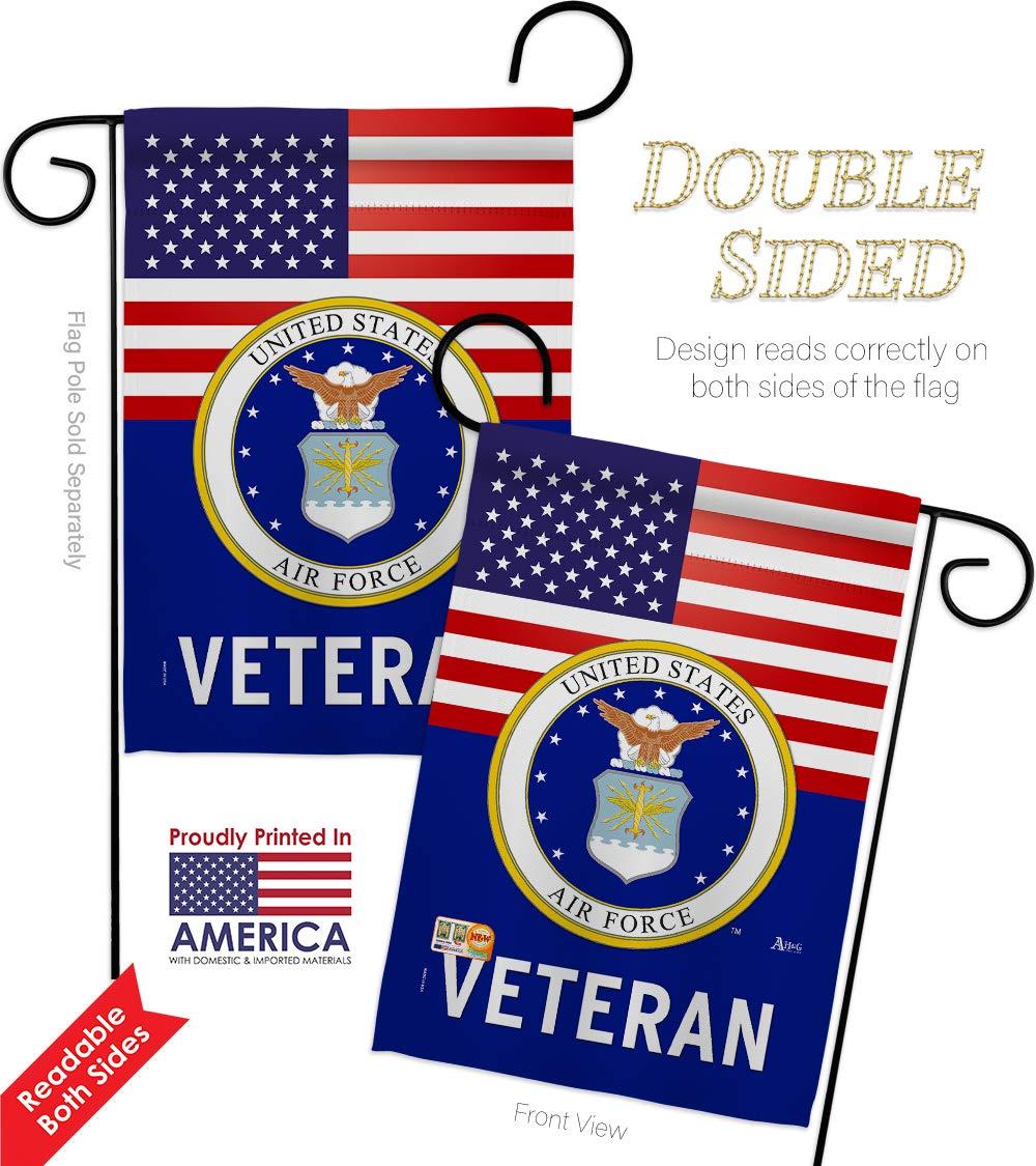 Americana Home & Garden G142620-BO 13 x 18.5 in. US Air National Guard Veteran Garden Flag with Armed Forces Double-Sided Decorative Vertical Flags House Decoration Banner Yard Gift