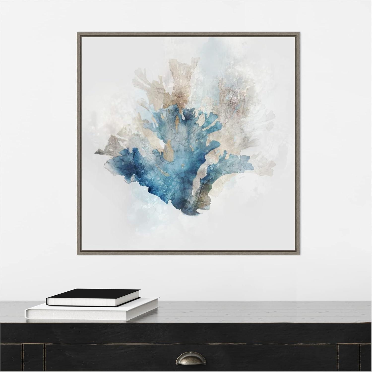 Amanti Art Blue Coral Reef II by Ken Roko Framed Canvas Wall Art