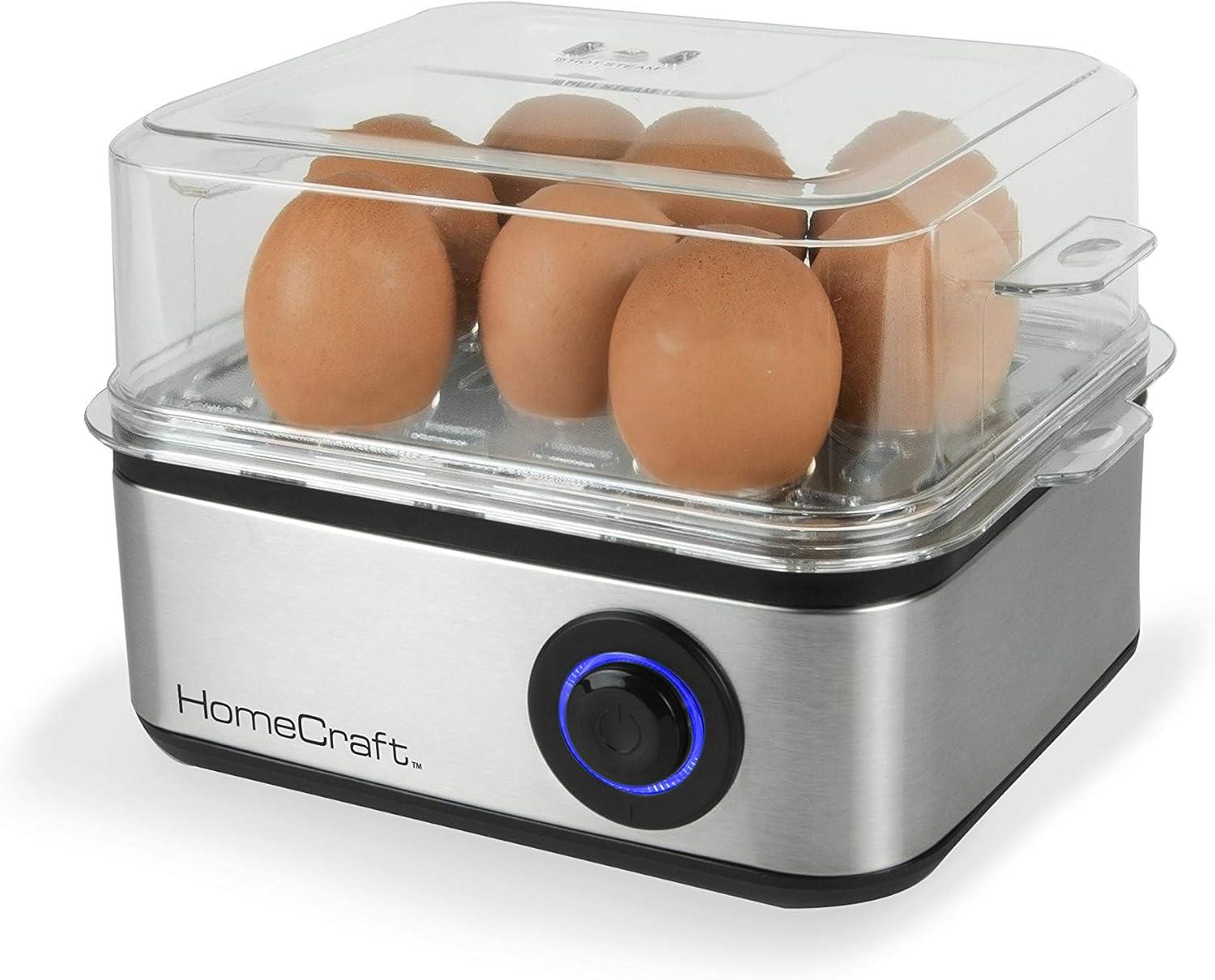 HomeCraft HCECS8SS 8-Egg Cooker with Buzzer