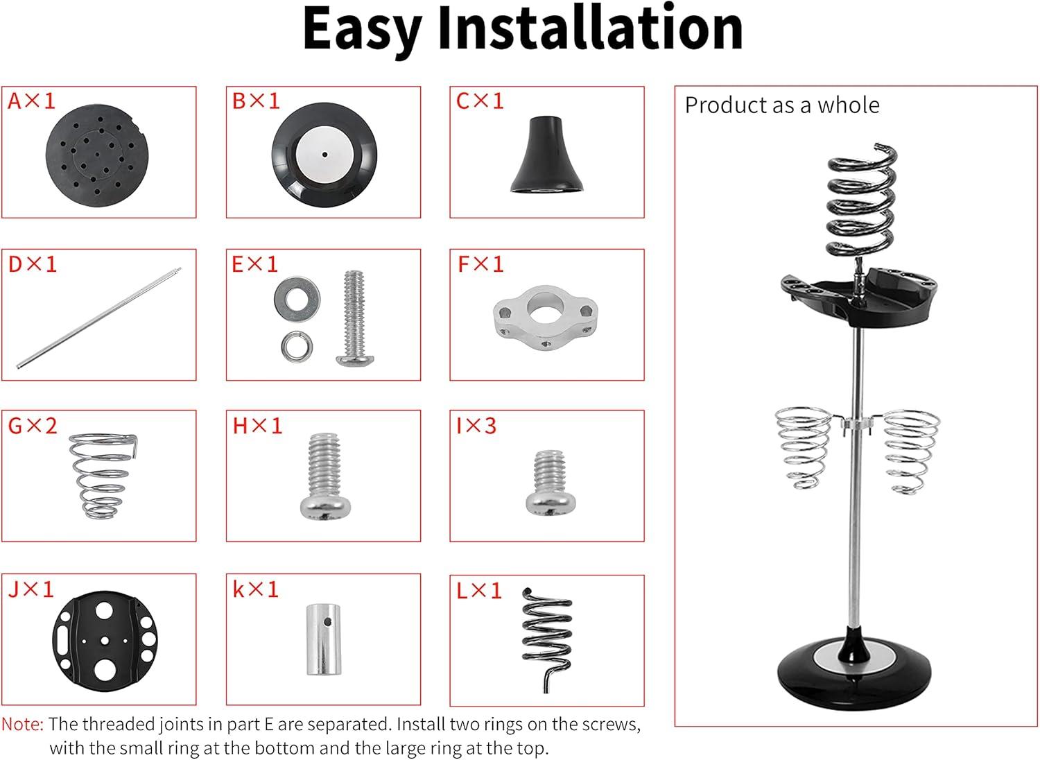 Hair Dryer Stand,Twisty Style Acrylic Top Holder,Hair Styling Appliances with Tray Two Spiral Holders and Heavy Base for Hair Dryer,Flat Iron,Curling Stick,Hair Straightener,Brush(orange)