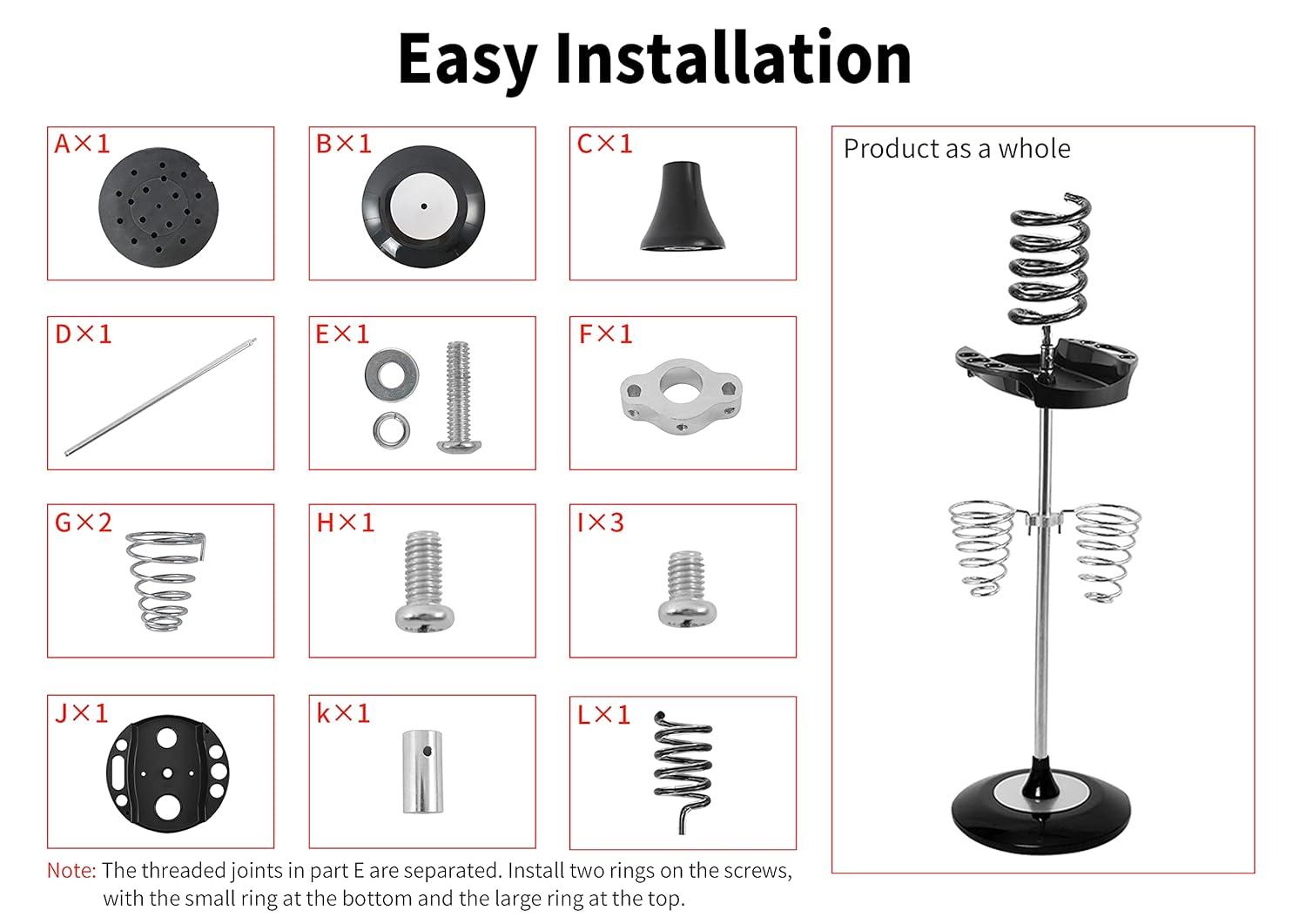 Hair Dryer Stand,Twisty Style Acrylic Top Holder,Hair Styling Appliances with Tray Two Spiral Holders and Heavy Base for Hair Dryer,Flat Iron,Curling Stick,Hair Straightener,Brush(orange)