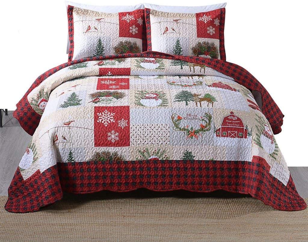 MarCielo Plaid Quilt Set