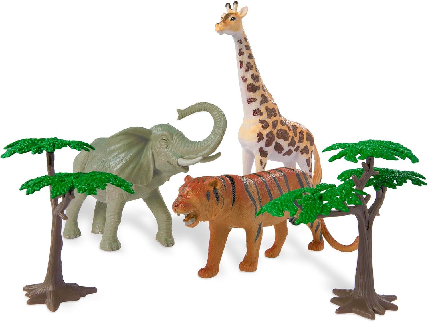 Terra by Battat – Jungle World – Assorted Miniature Jungle Animal Toy Figures for Kids 3+ (60Pc)