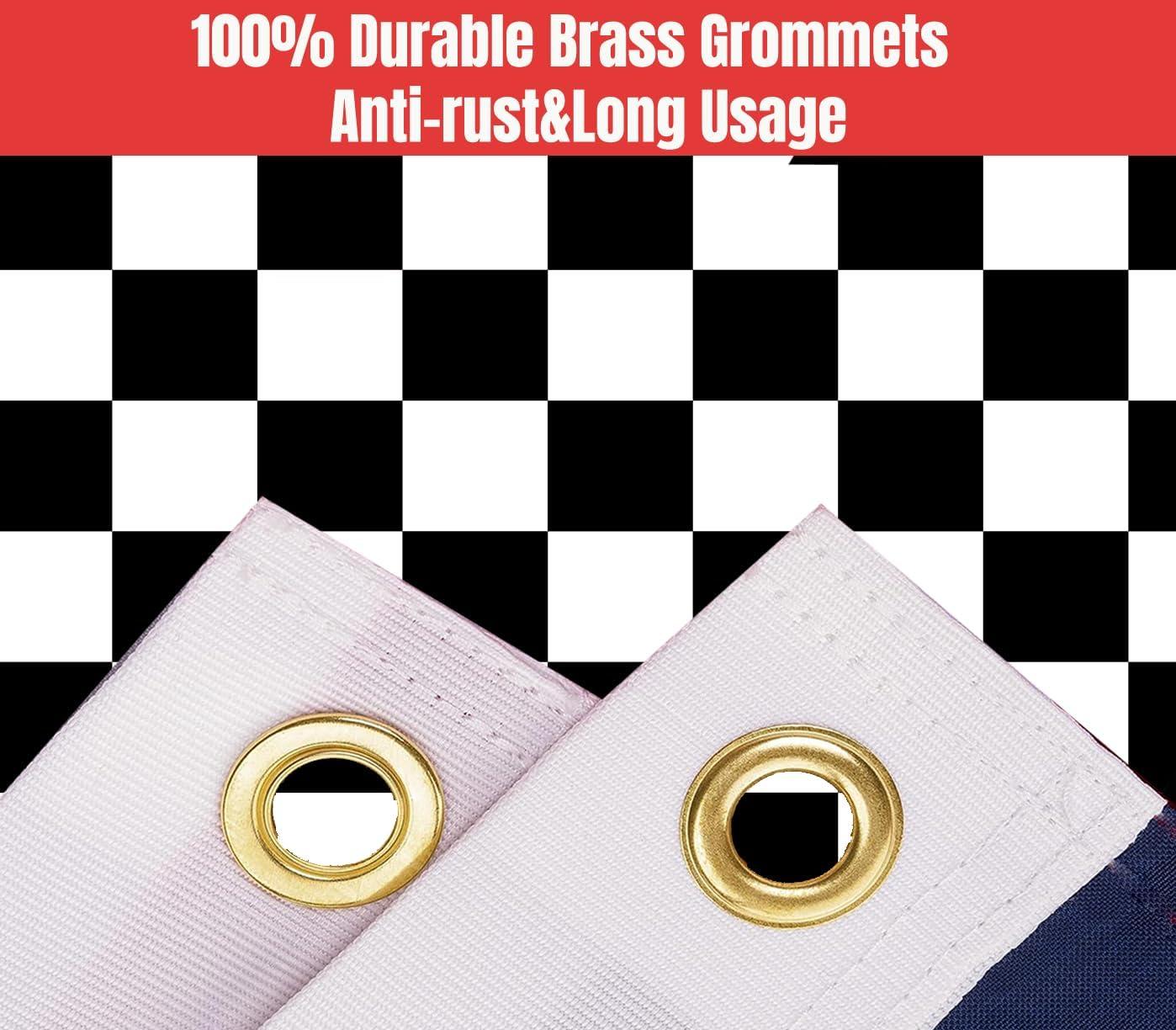 ANLEY 3x5 foot Checkered Flag - Black and White Racing Flags Polyester