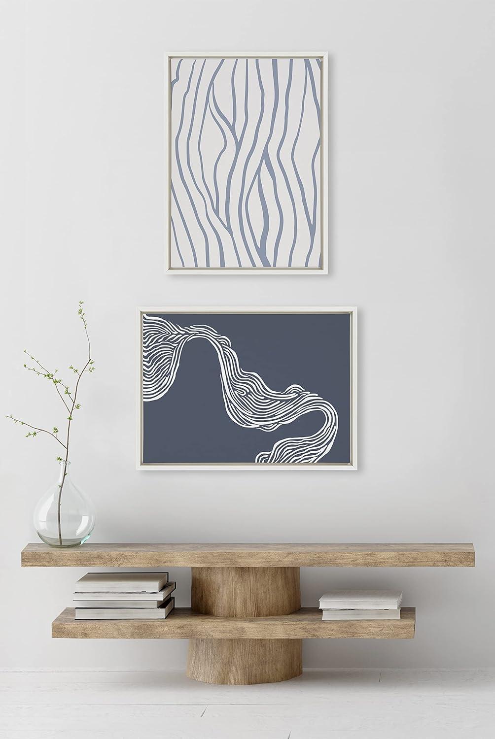 Sylvie River Framed Canvas by Creative Bunch White - Kate & Laurel All Things Decor