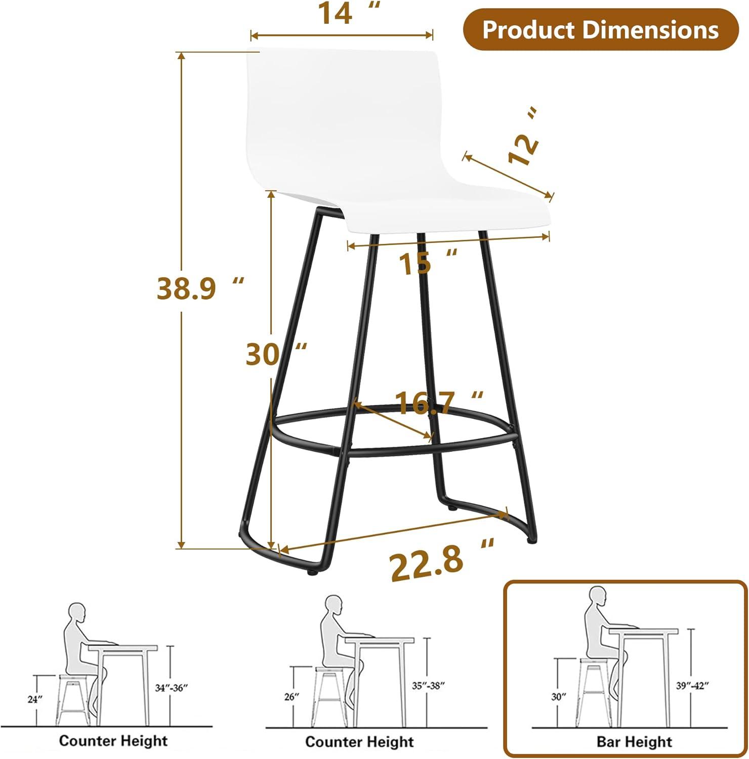 Cleek Swivel Counter Stool with Metal Frame