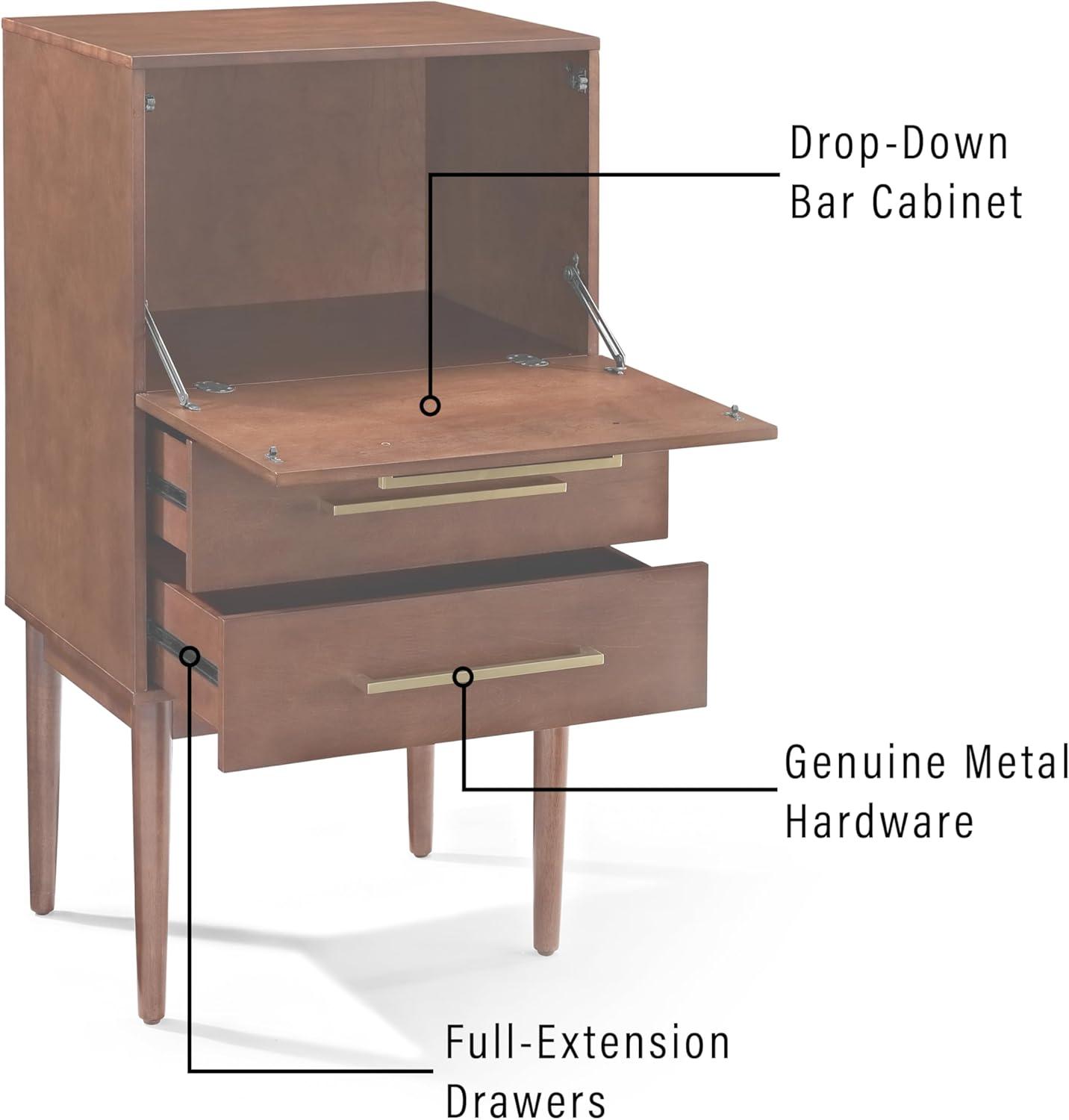 Everett Spirit Cabinet - Mahogany - Crosley