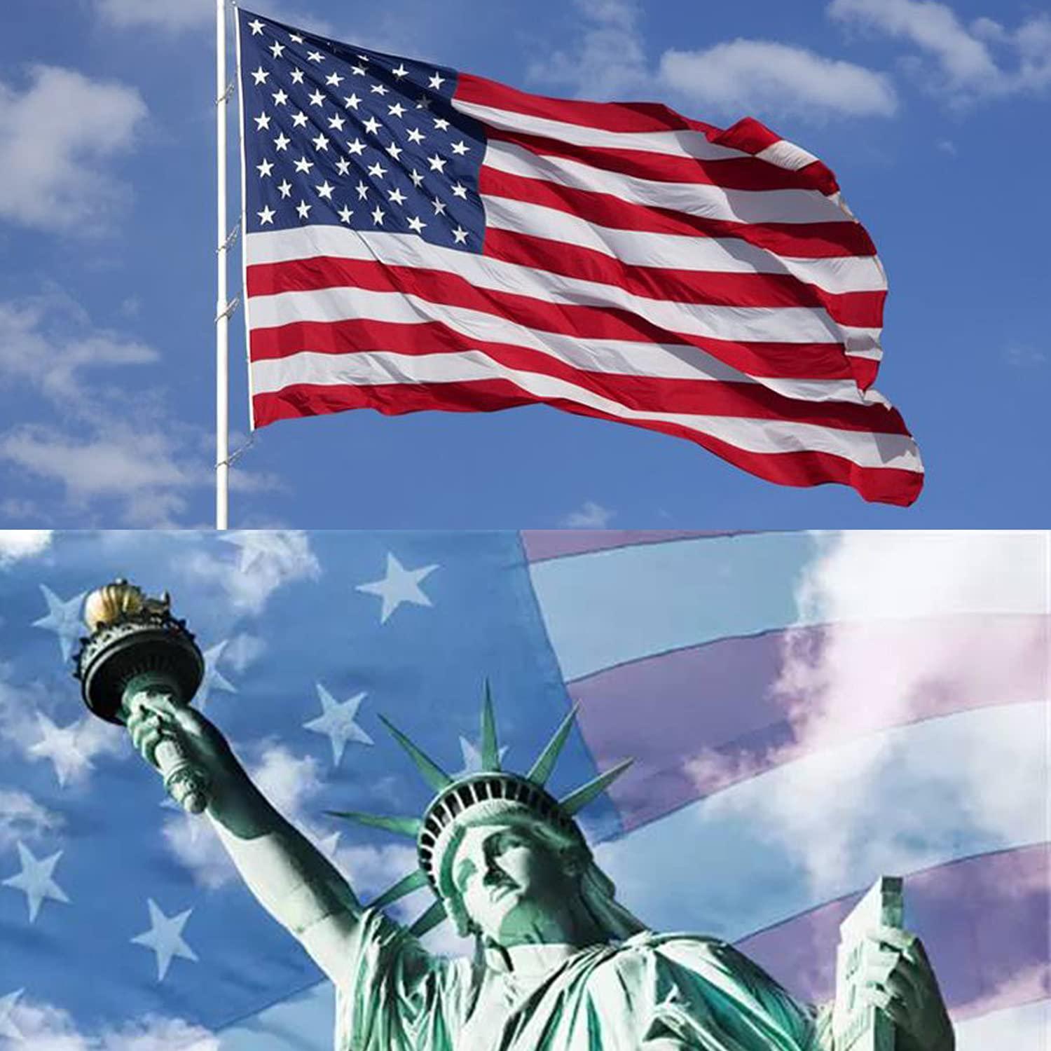 American flag USA flag 3x5FT-Embroidered Stars Flag Double Stitched Sewn Stripes Outdoors Indoors Heavy Duty flag Brass Grommets Banner