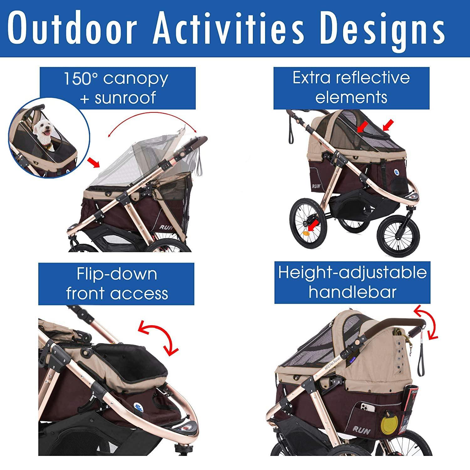 HPZ Pet Rover Run Foldable Pet Jogger Stroller