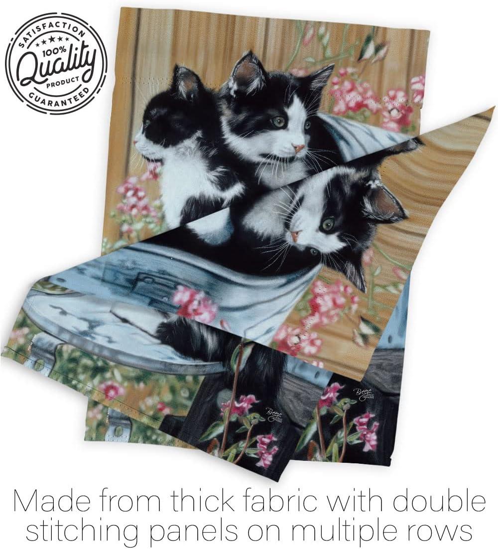 Breeze Decor 60079 Pets Tuxedo Cat 2-Sided Impression Garden Flag - 13 x 18.5 in.