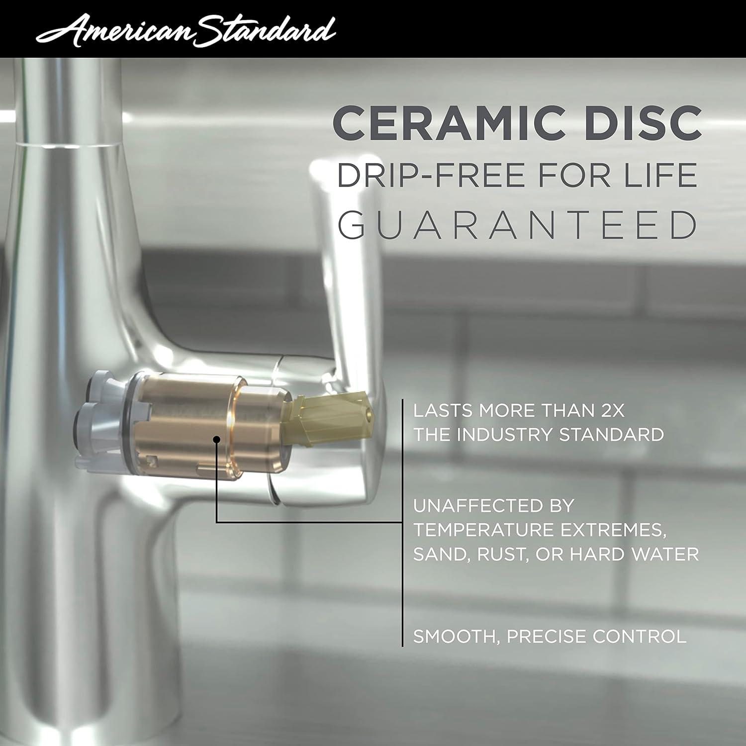 American Standard 4803.100 Studio S 1.8 GPM Single Hole Pull Out Kitchen Faucet - Brushed