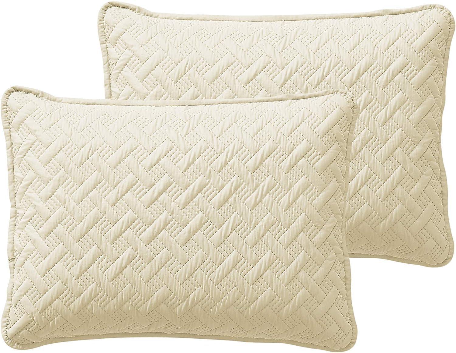 Nina Embossed Basketweave Quilt Set