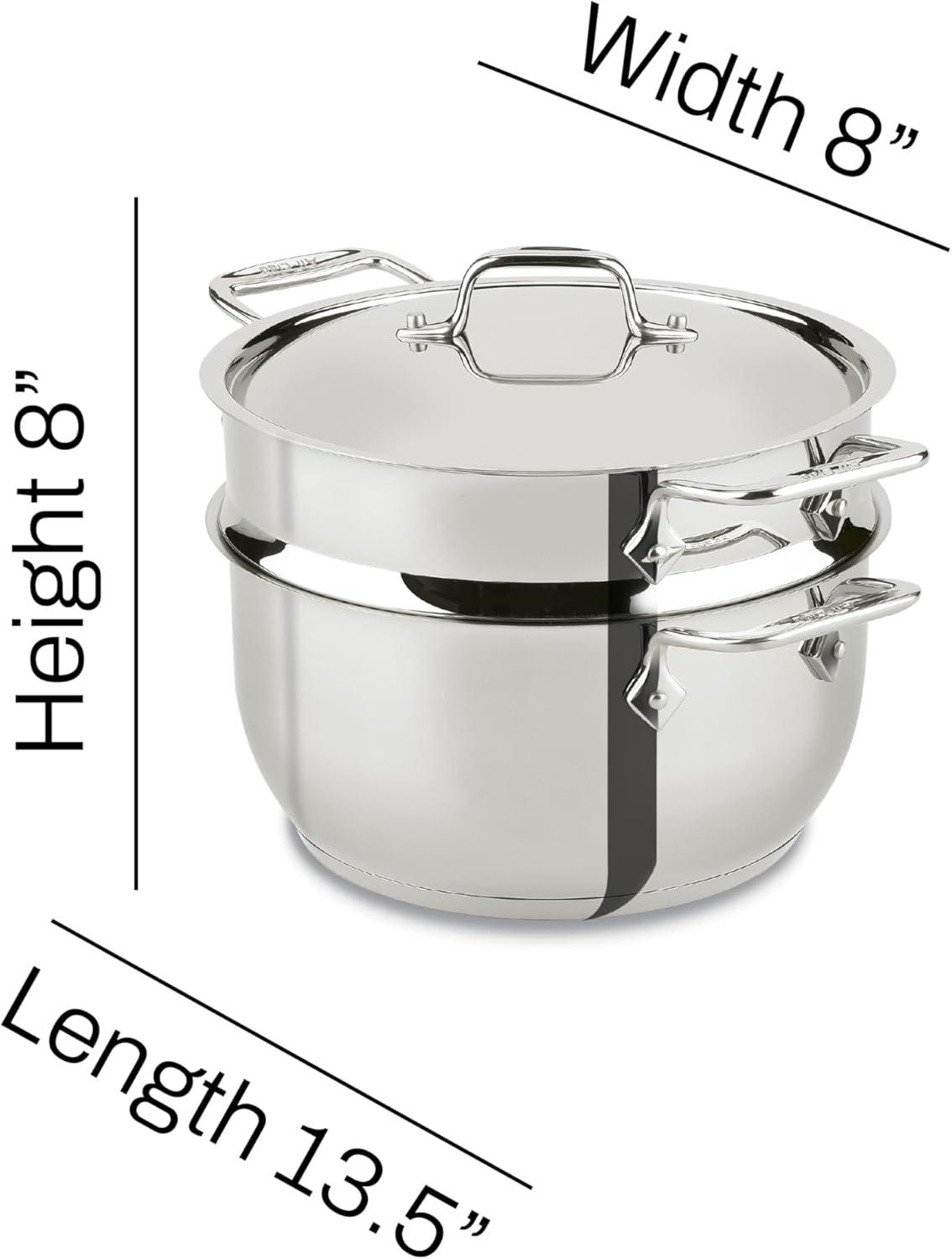 All-Clad 5 Quart Stainless Steel Induction Steamer Pot