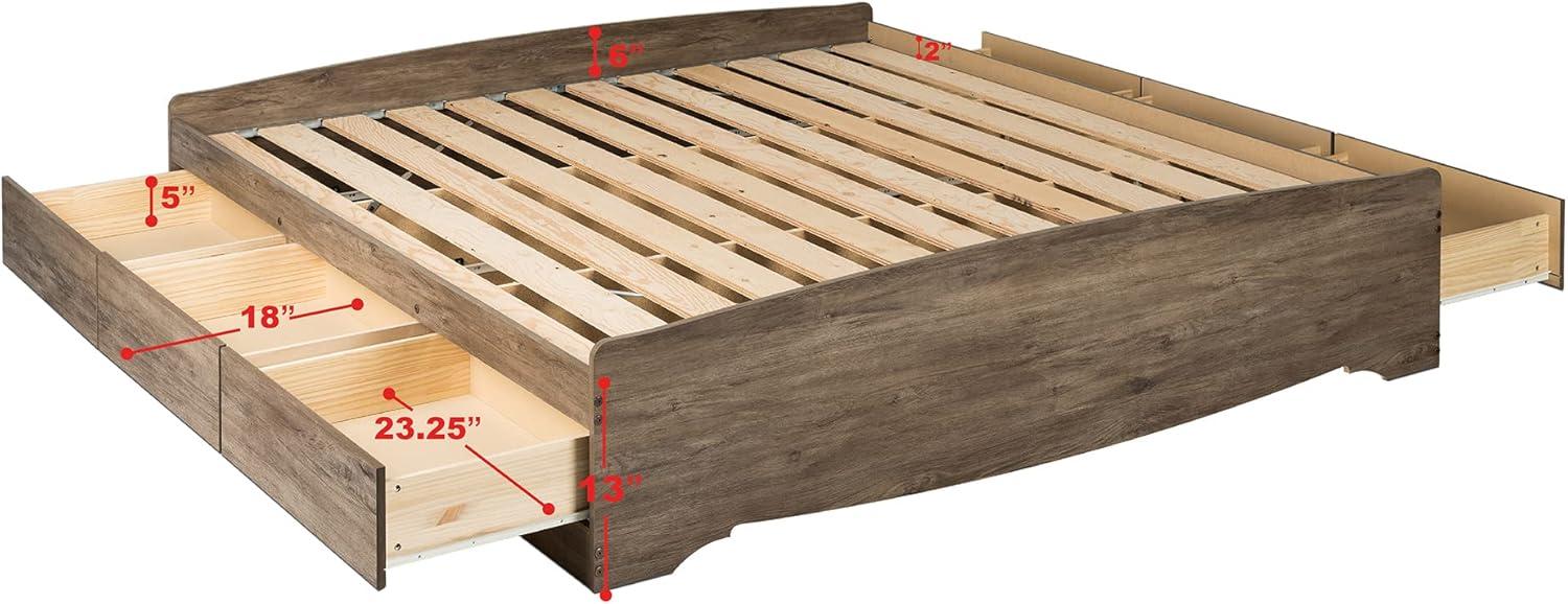 Mate's Platform Storage Bed with 6 Drawers - Prepac