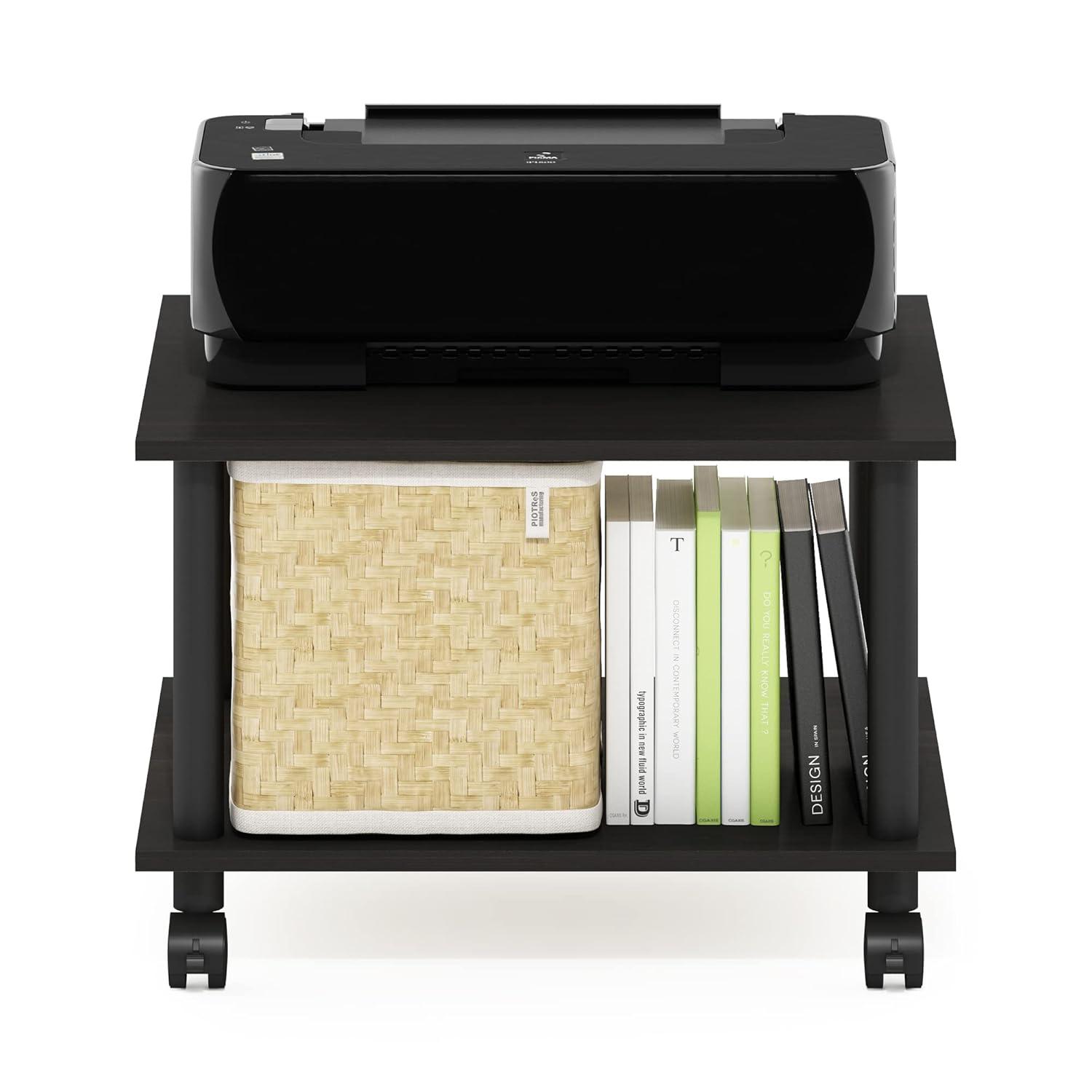 Furinno Econ 12.8'' H x 18.9'' W Printer Stand with Wheels