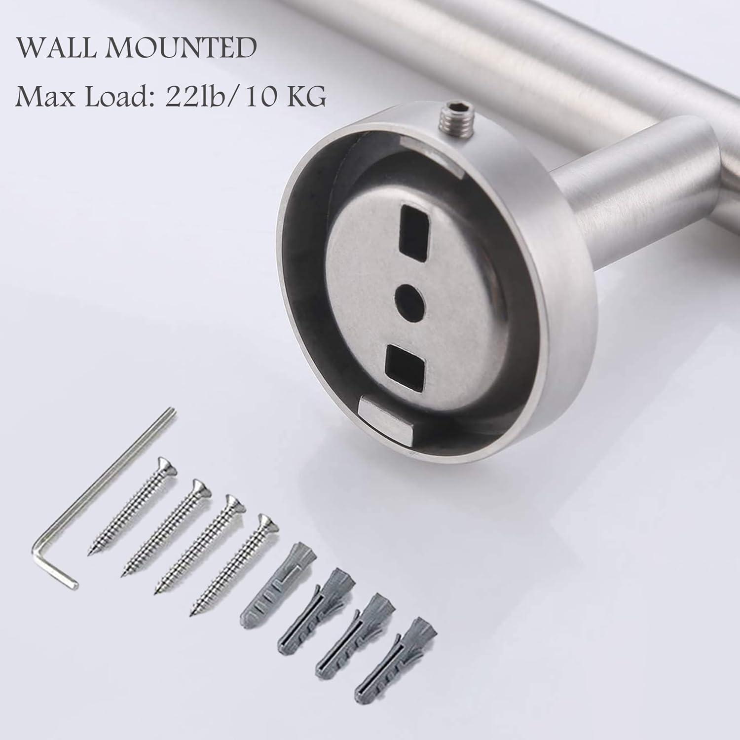 SUS 304 Stainless Steel Bathroom Double Towel Bar, Wall Mount Towel Holder For Bathroom