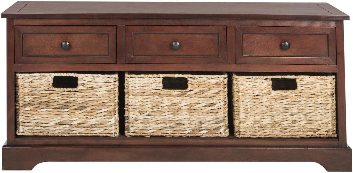 Adayla Solid Wood Drawers Storage Bench