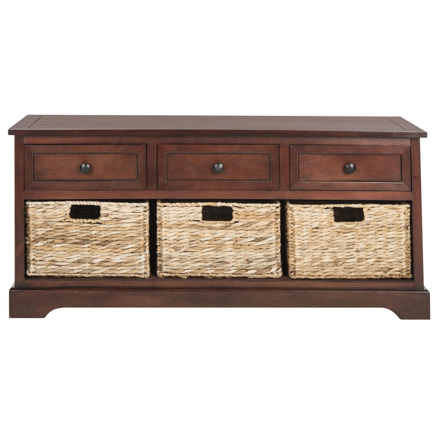 Adayla Solid Wood Drawers Storage Bench