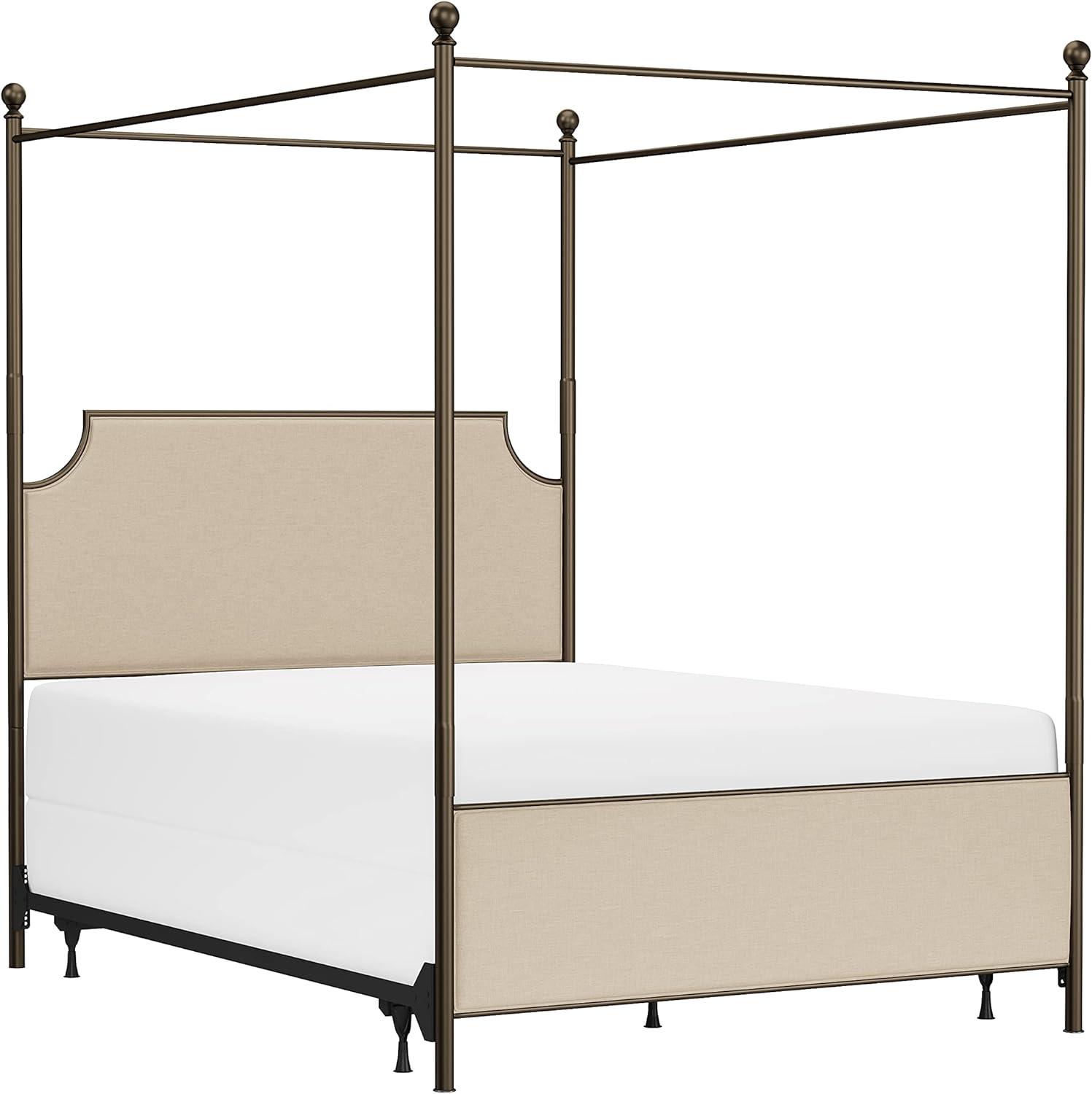 Aasif Upholstered Metal Canopy Bed