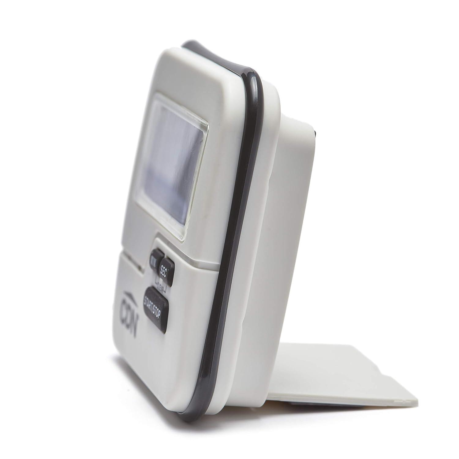 CDN White ABS Plastic Waterproof Digital Timer - 3"L x 3"W