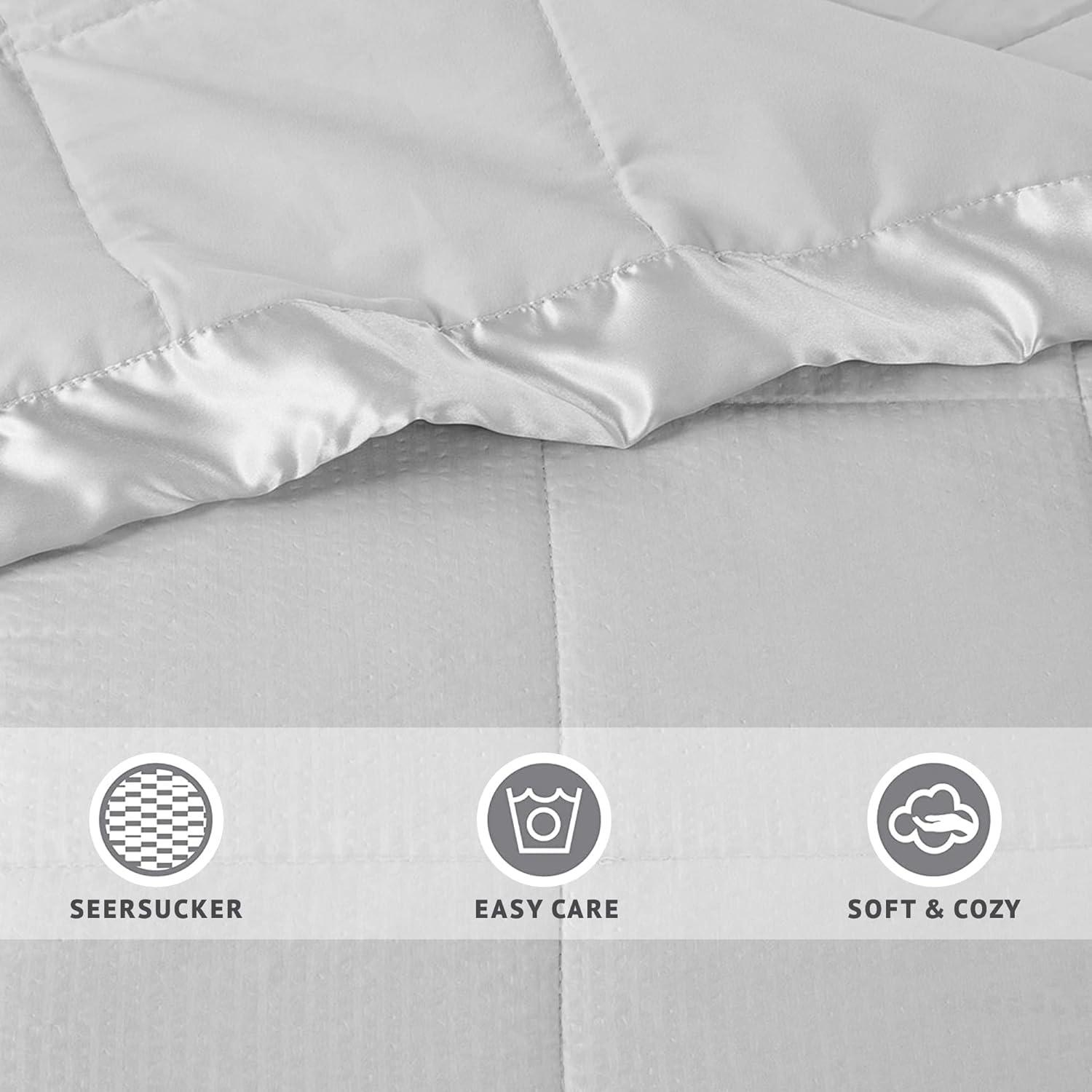 Madison Park Cambria Oversized Down Alternative Blanket with Satin Trim