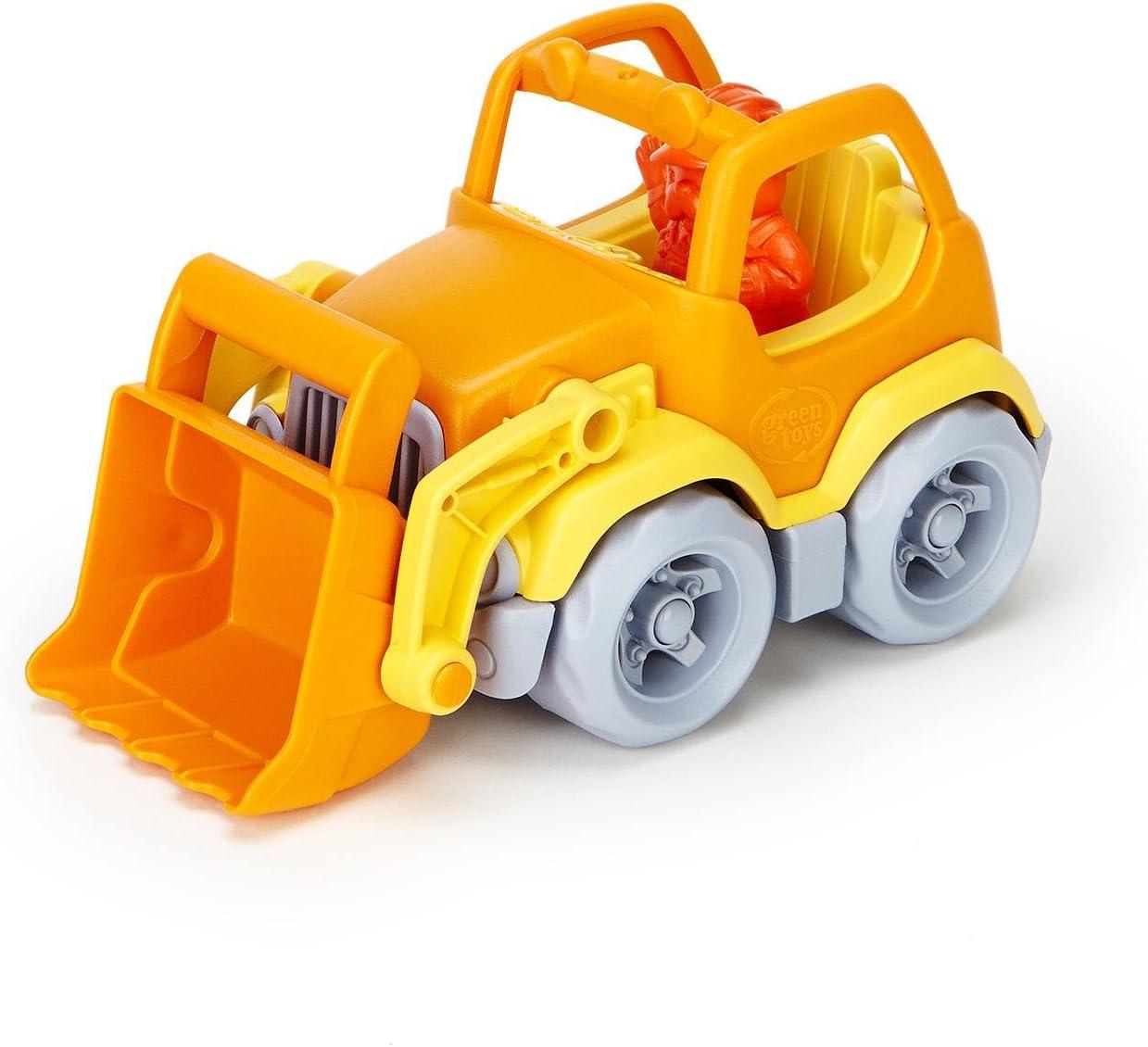 Eco-Friendly Yellow and Orange Plastic Construction Truck Set