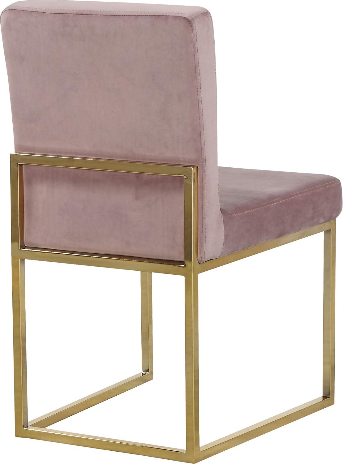 Meridian Furniture Giselle Pink Velvet Dining Chair (Set of 2)