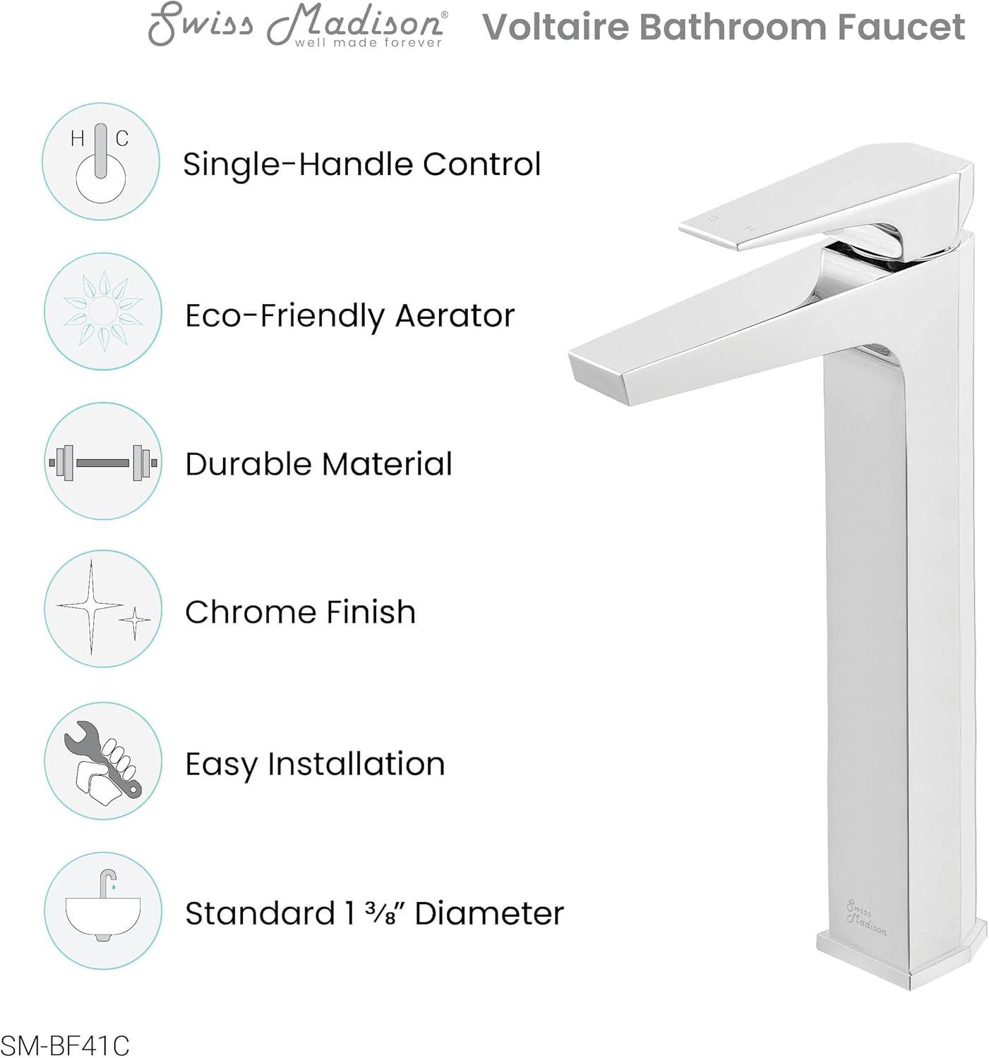 Voltaire Single Hole, Single-Handle, High Arc Bathroom Faucet