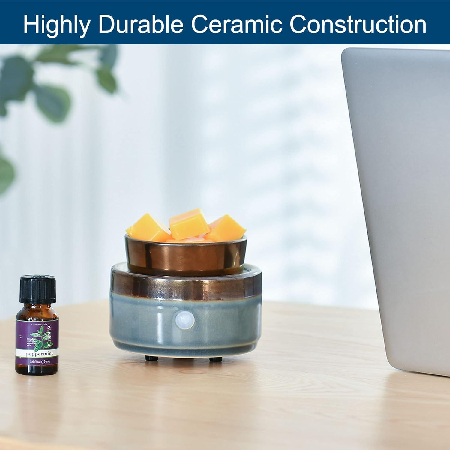 kobodon Ceramic Candle Wax Warmer,Home Fragrance Diffuser, Wax Melter Fragrances Candles Oils, Fragrance Warmer Candles or Wax Melts as Gifts for Mom Grandma Women