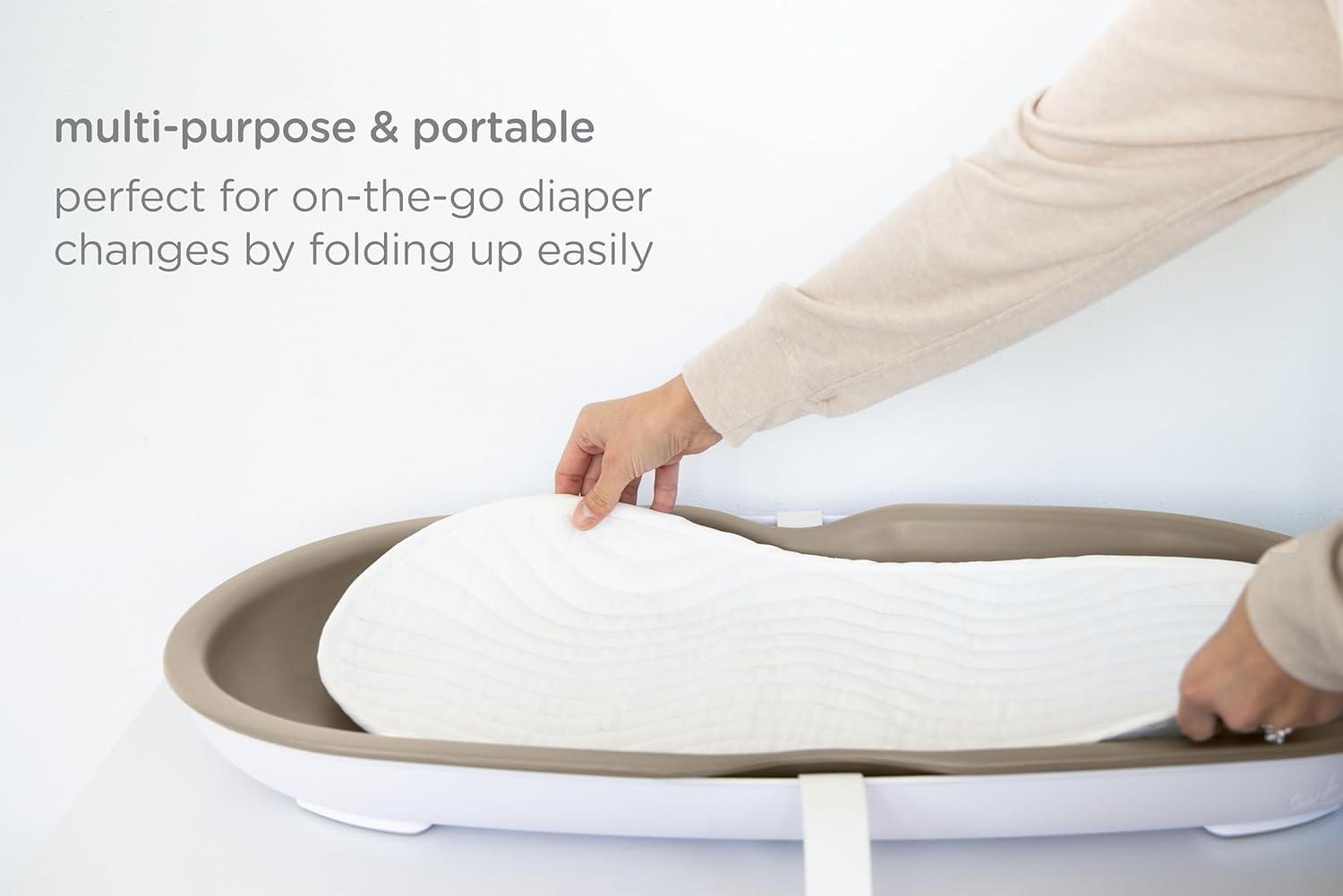 Ubbi Quilted Reusable Changing Pad Liner Covers - White