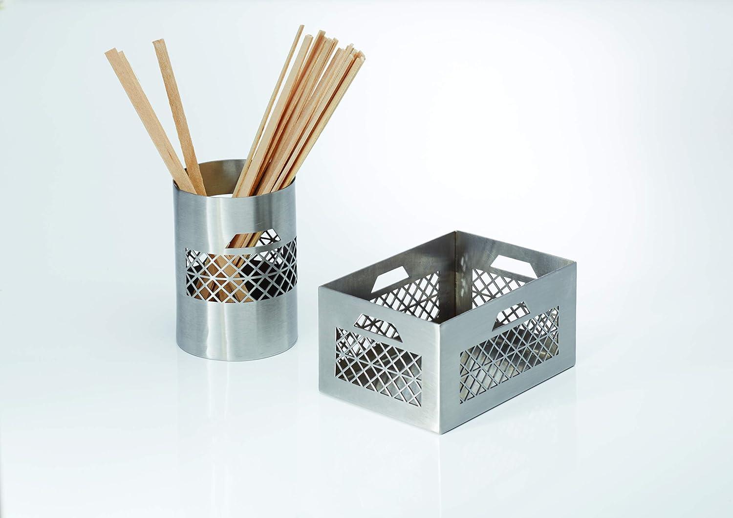 Stainless Steel Rectangular Sugar Packet Holder, 3.5 Inches