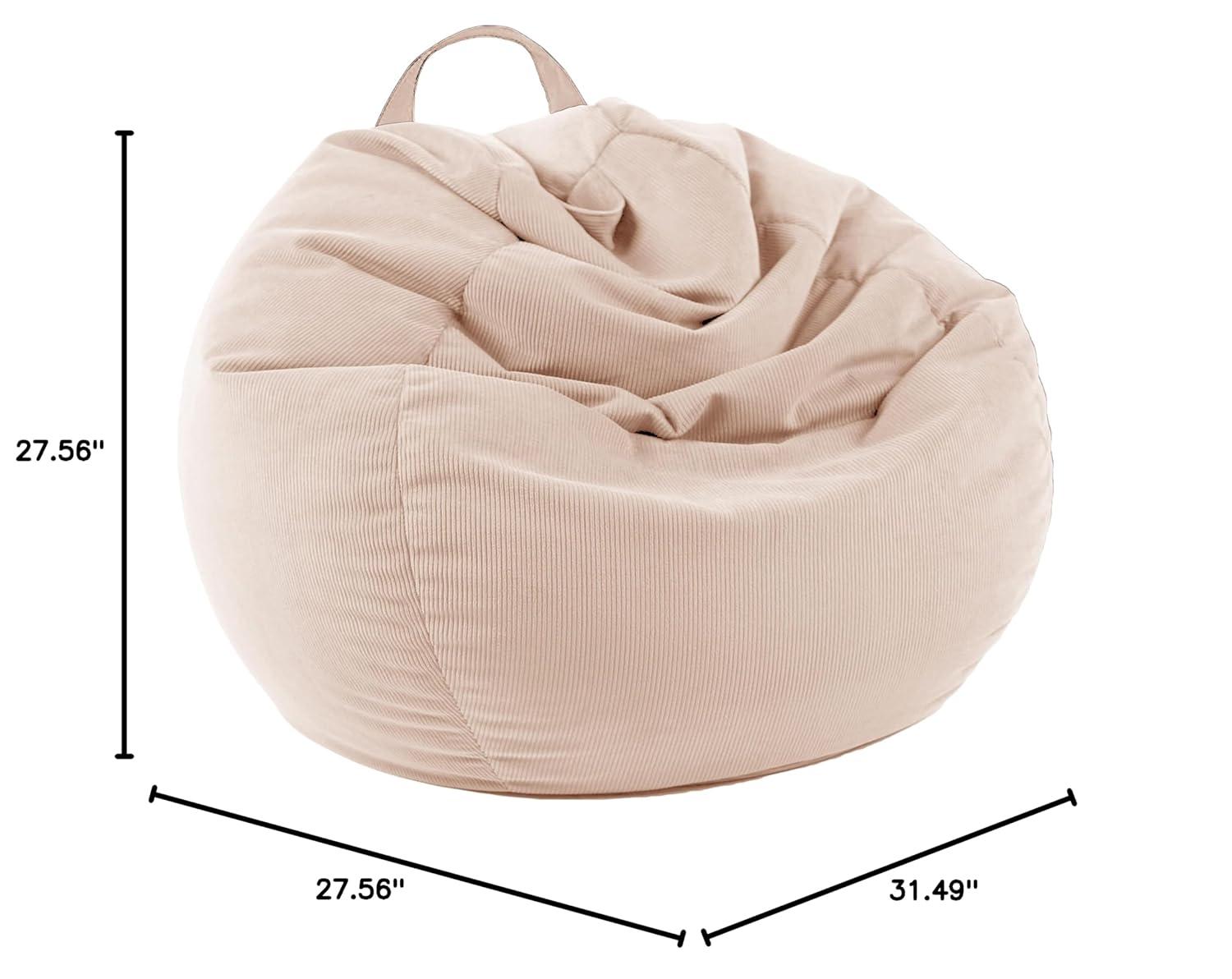 LPMOERA Stuffed Animal Storage Bean Bag Chair Cover (No Filler) for Kids and Adults.Pets Dogs/Cats Lazy Beds.Soft Premium Corduroy Stuffable Bean Bag for Organizing Children Plush Toys or Memory Foam