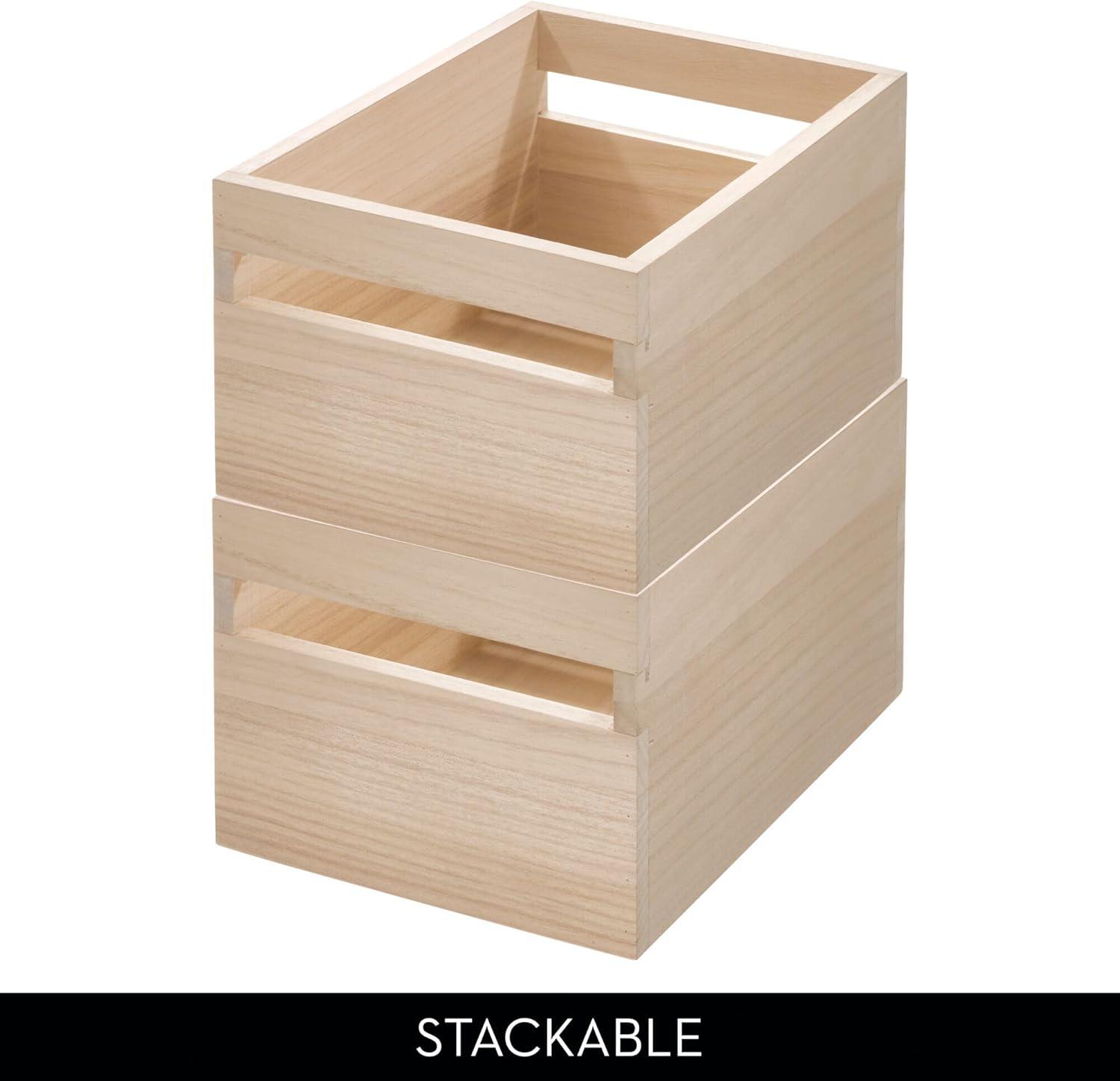 Paulownia Wood Eco 250 Oz. Food Storage Container With Handle