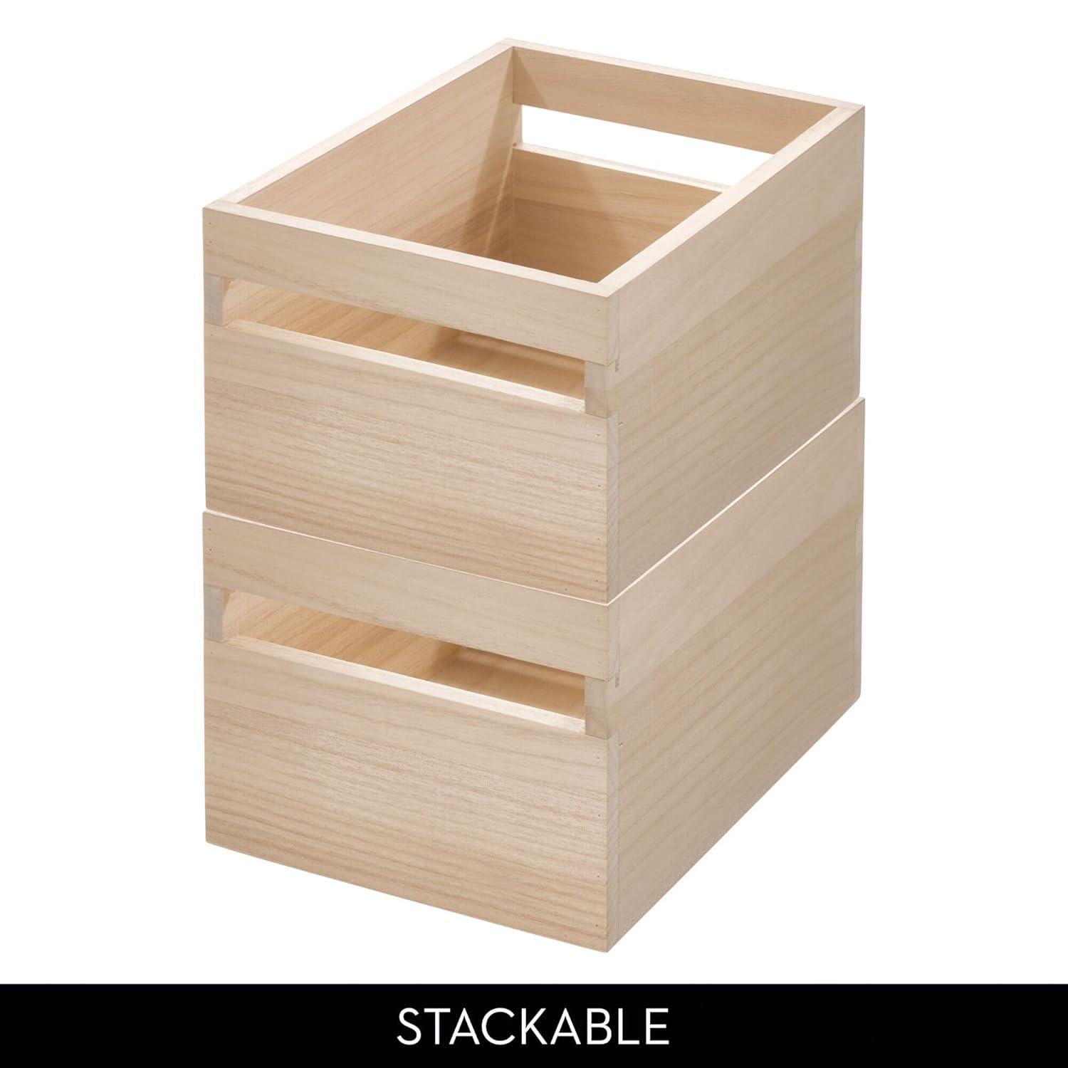 Paulownia Wood Eco 250 Oz. Food Storage Container With Handle