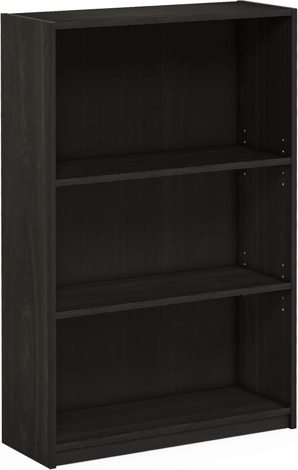 Furinno Easy Assembly 3 Cube Decorative Bookshelf Storage Display Cabinet 3-Tier Multi-functional Open Shelf,Espresso