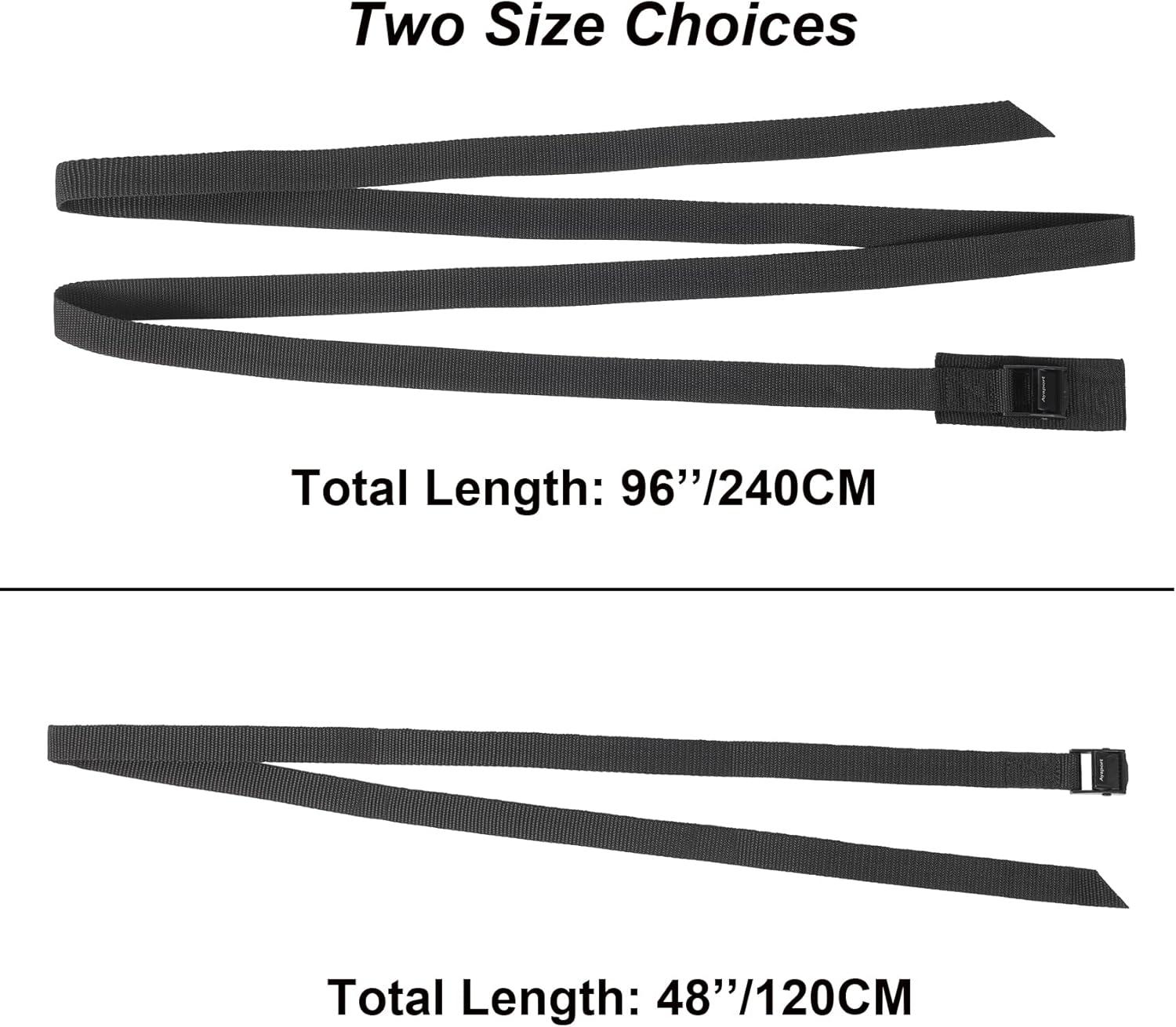 Ayaport Lashing Straps with Buckles Adjustable Cam Buckle Tie Down Cinch Strap for Packing Black 4 Pack