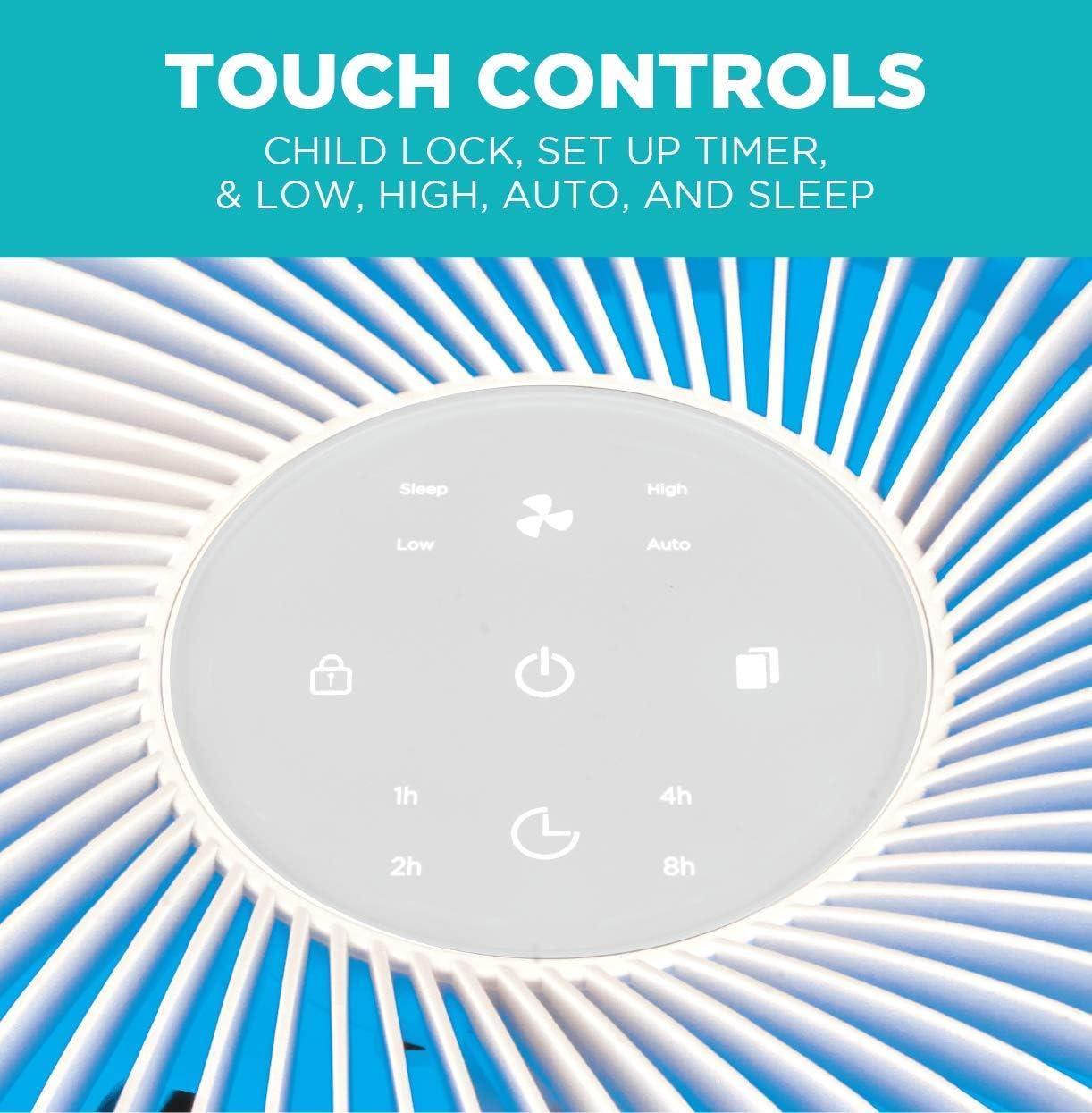 BLACK+DECKER BLACK+DECKER Tabletop Air Purifier - 3-Stage Filtration System, HEPA Air Purifiers for Home