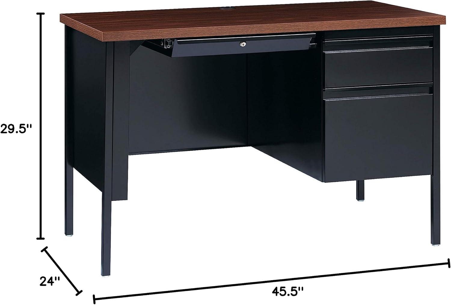 Fortress Series Mahogany Laminate Top Executive Desk