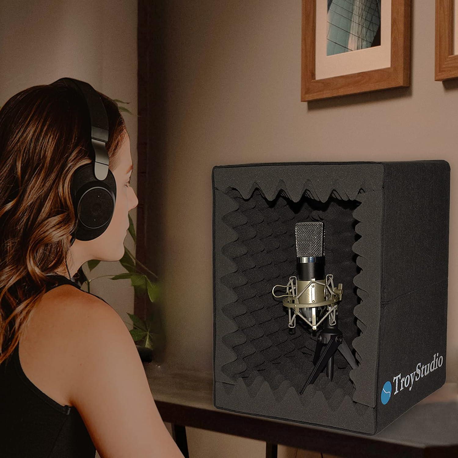 TroyStudio Acoustic Sound Diffuser Panels, 12 X 12 X 1 inches 8 Pcs PVC Plastic Wall Panel, Recording Studio Acoustical Treatments Diffusion Panel, 3D Art Decorative Ceiling Tiles (Pyramid, Black)