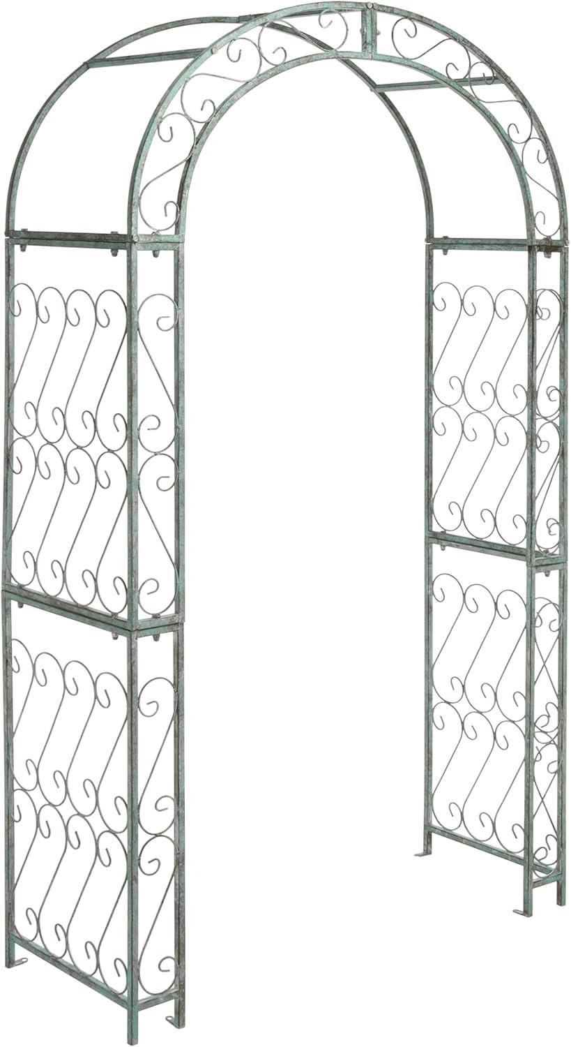 Pagan 48.5'' W x 18.5'' D Iron Arbor in Green