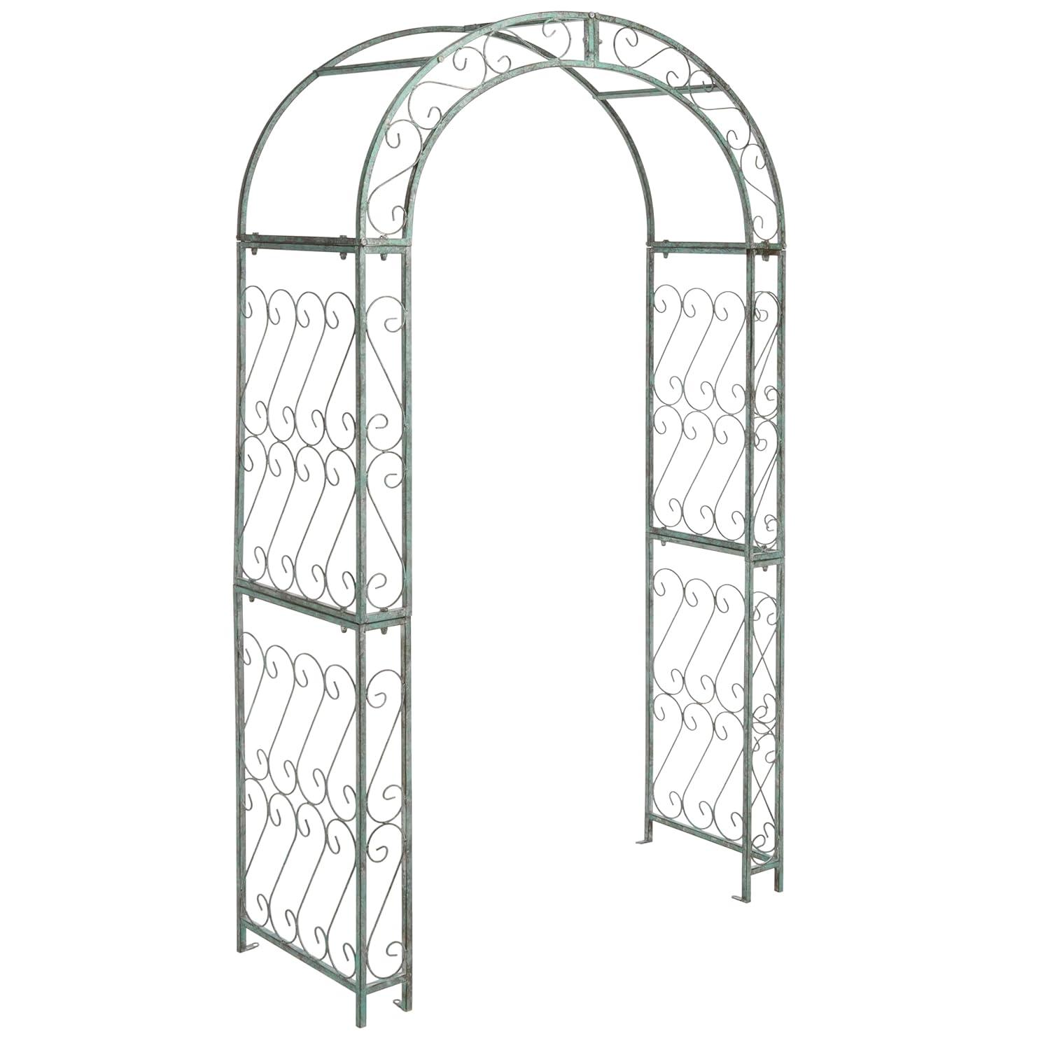 Pagan 48.5'' W x 18.5'' D Iron Arbor in Green